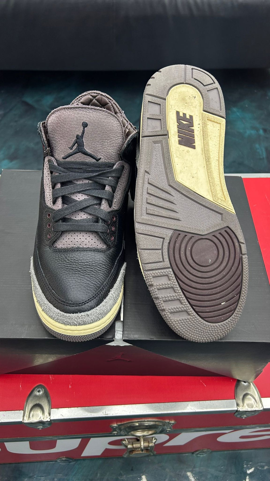 JORDAN 3 RETRO A MA MANIERE WHILE YOU WHERE SLEEPING PRE OWNED SIZE 11.5W 10M