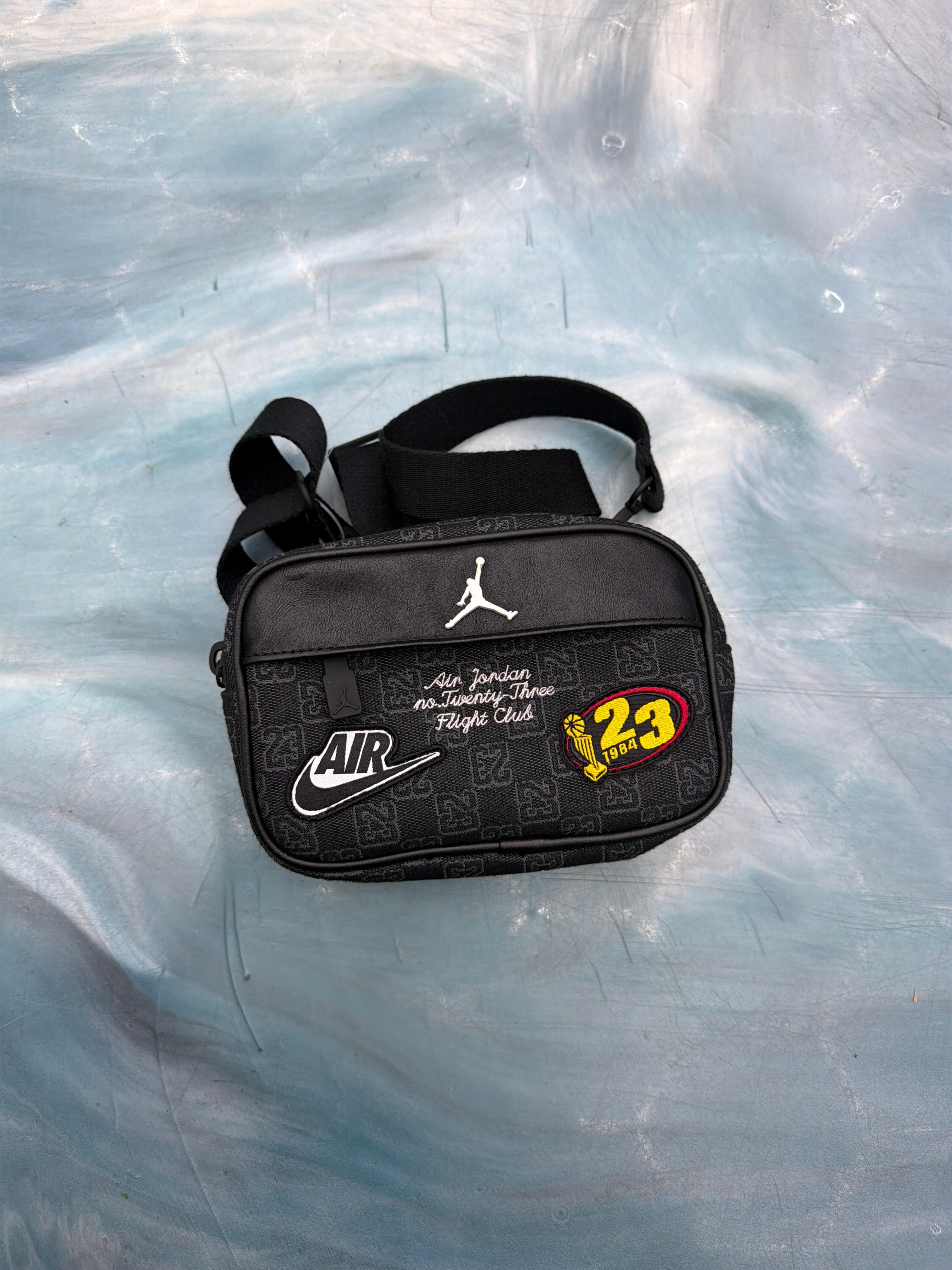 NIKE JORDAN CROSSBODY BAG BLACK MONOGRAM