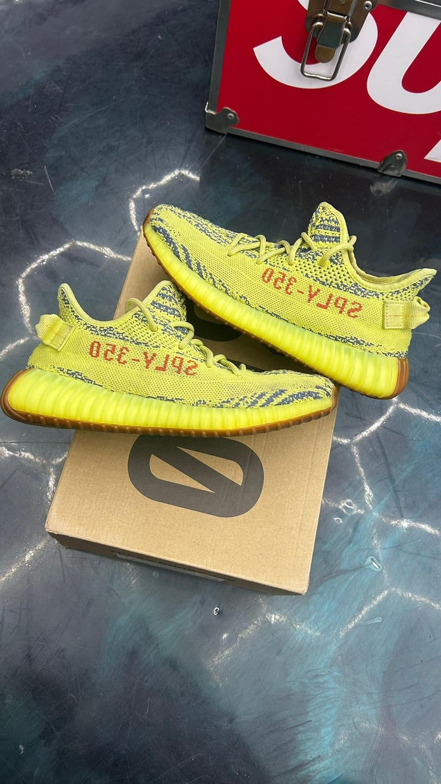 ADIDAS YEEZY BOOST 350 V2 SEMI FROZEN PRE OWNED SIZE 5