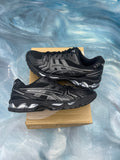 ASICS GEL-KAYANO 14 BLACK PURE SILVER PRE OWNED SIZE 12 NO BOX