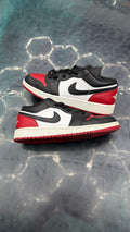 JORDAN 1 LOW BRED TOE PRE OWNED SIZE 6Y NO BOX