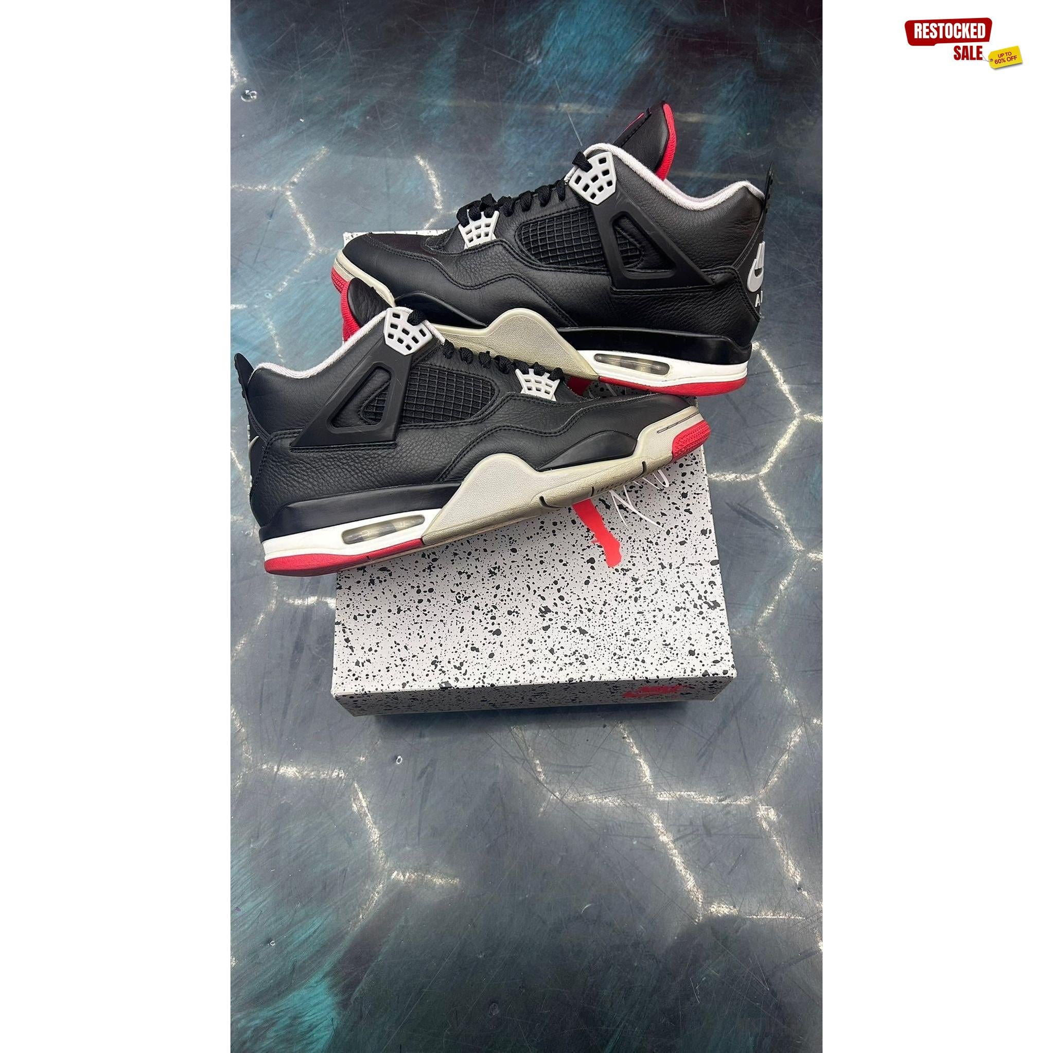 JORDAN 4 RETRO BRED REIMAGINED PRE OWNED SIZE 10