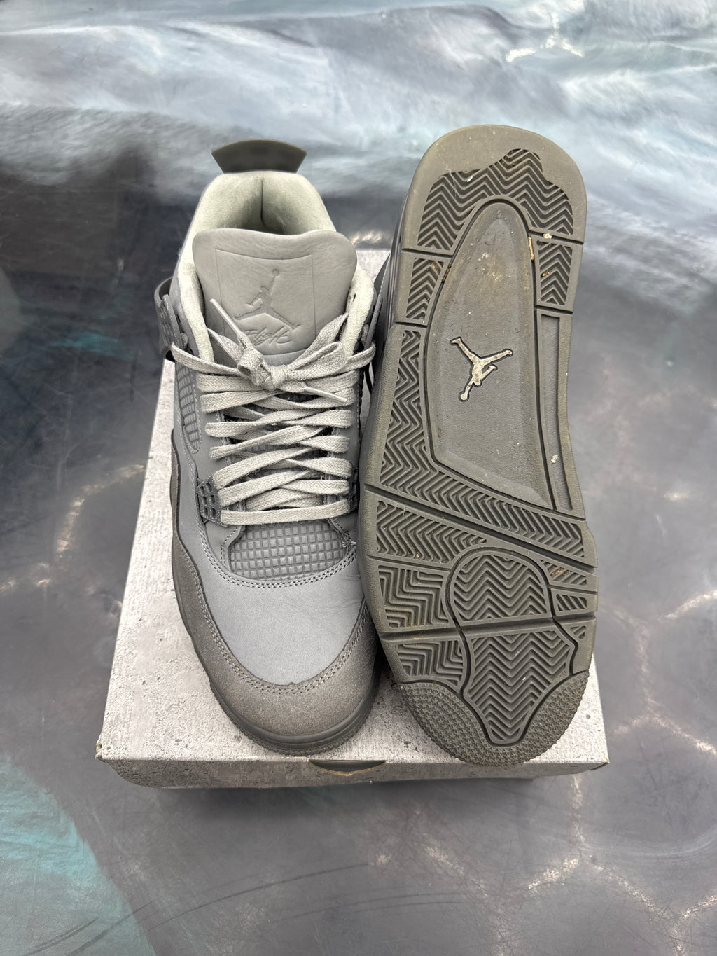 JORDAN 4 RETRO WET CEMENT PRE OWNED SIZE 12