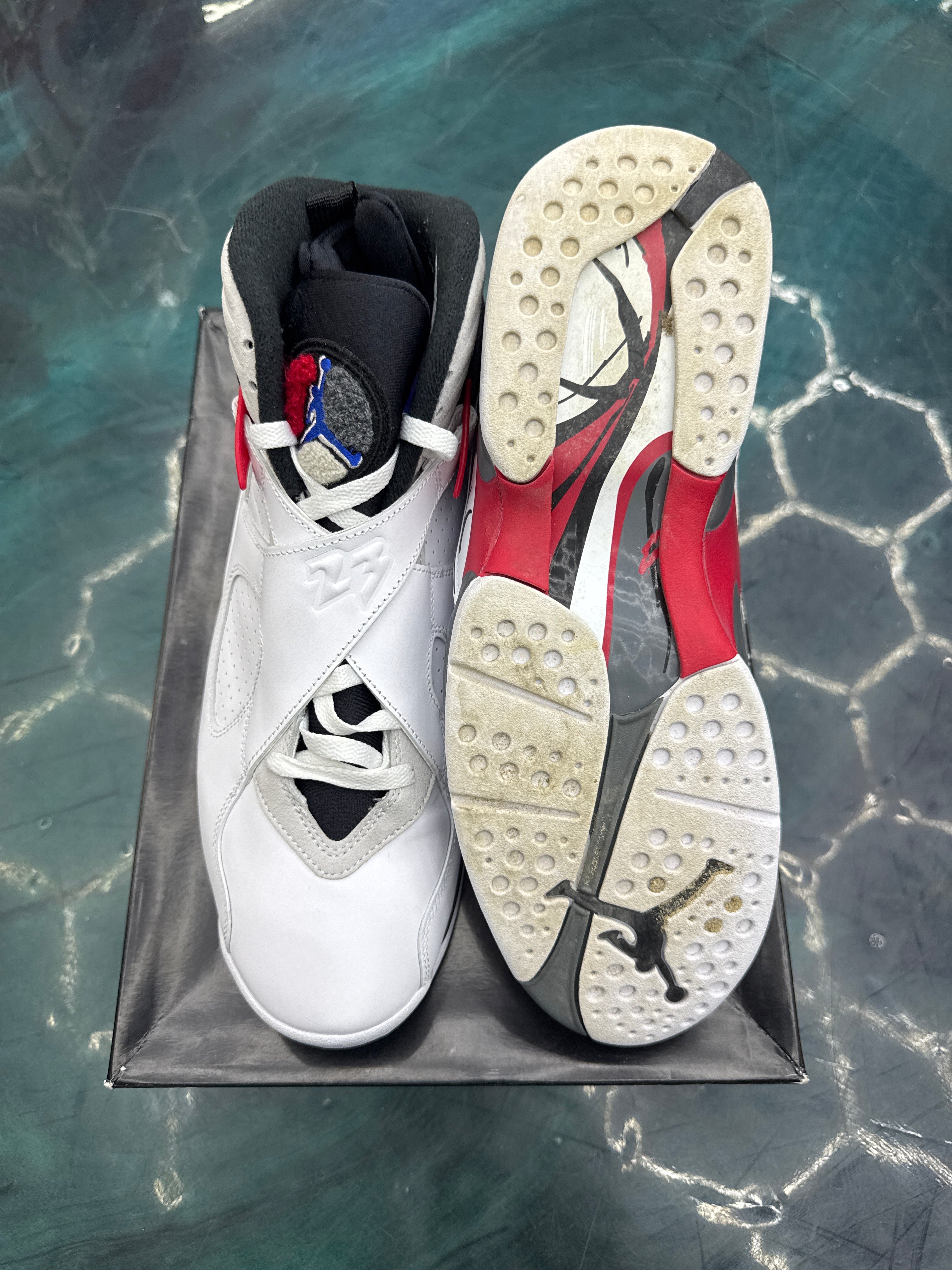 JORDAN 8 RETRO WHITE TRUE RED (2025) PRE OWNED SIZE 13