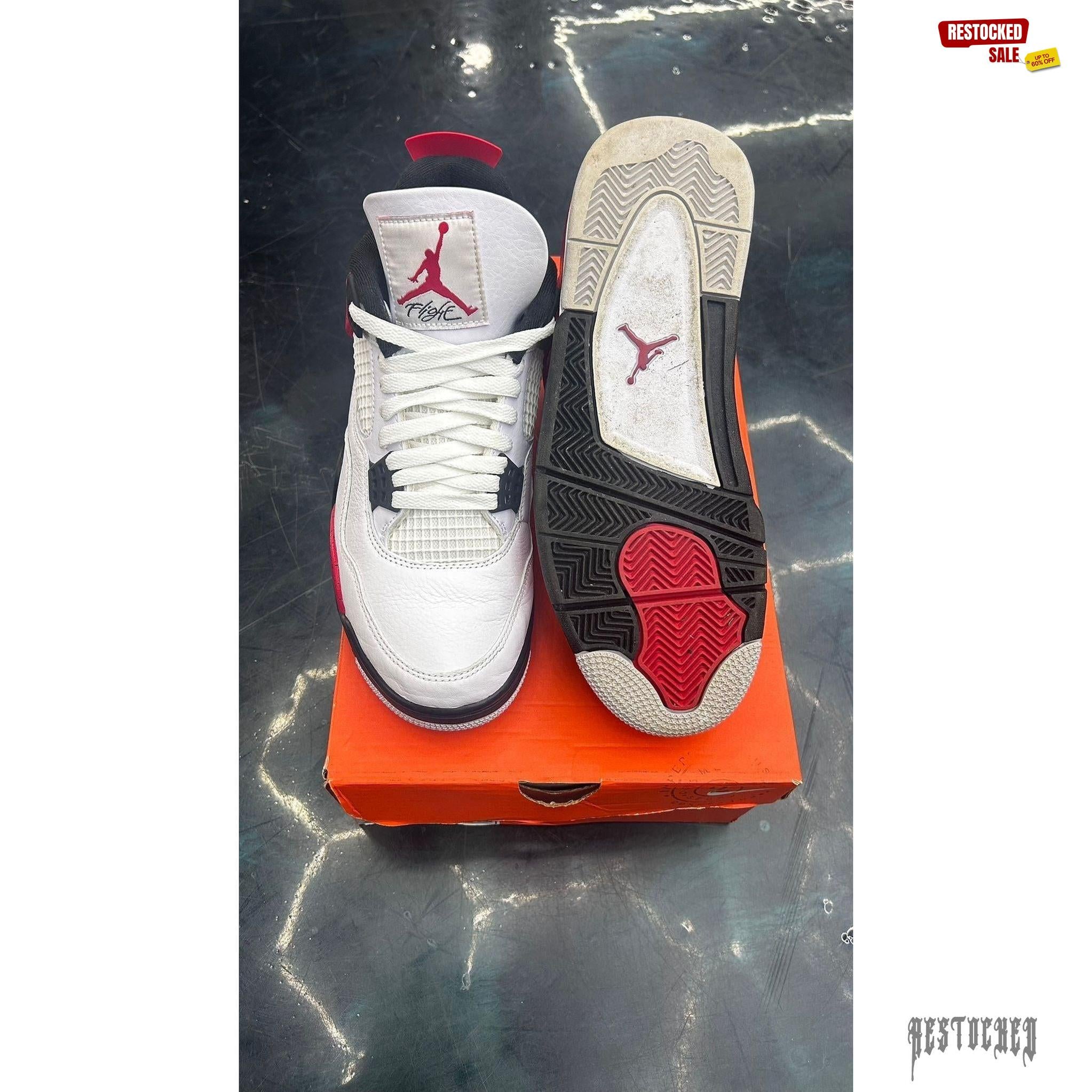 JORDAN 4 RETRO RED CEMENT PRE OWNED SIZE 9.5