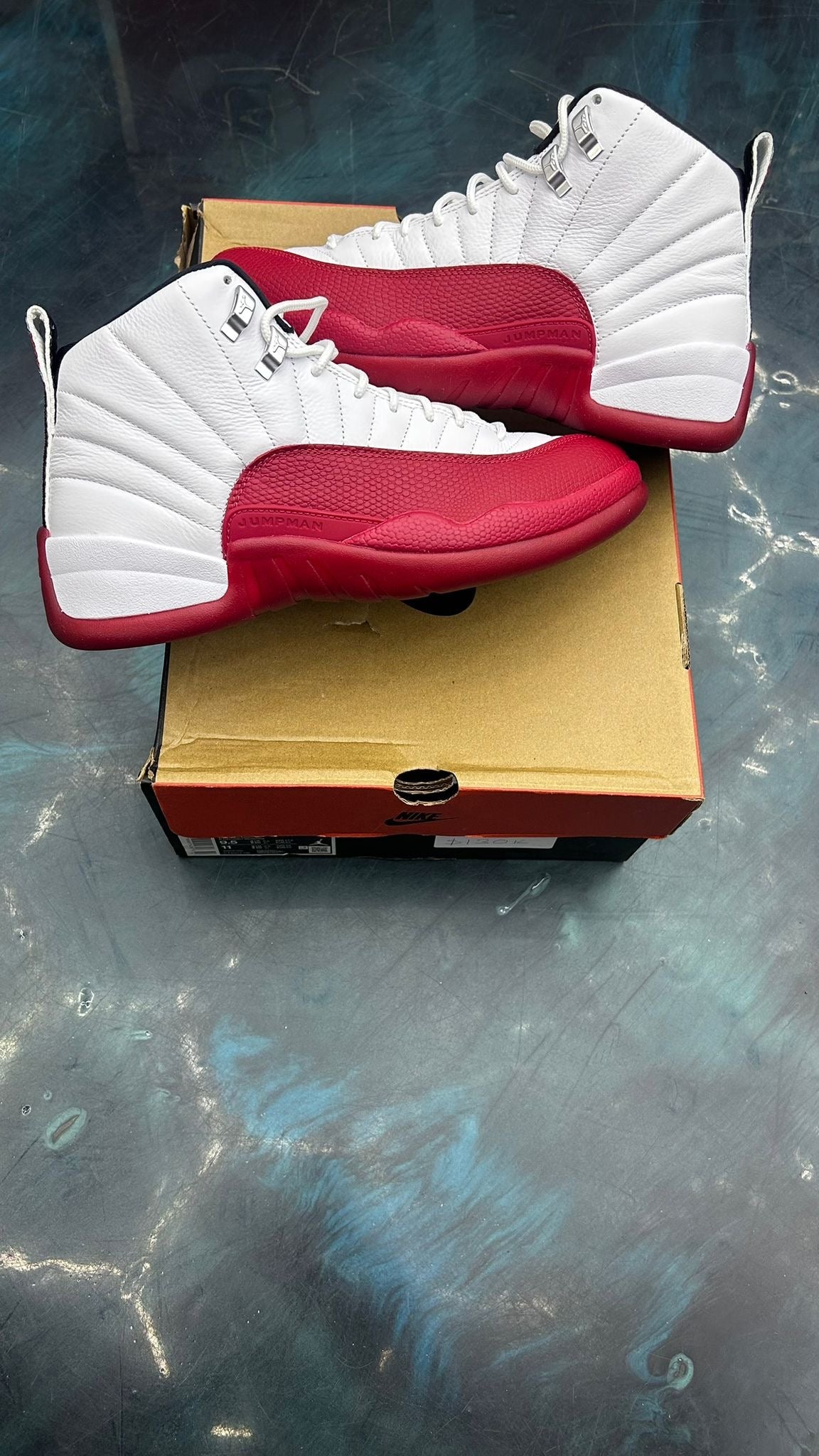 JORDAN 12 RETRO CHERRY PRE OWNED SIZE 9.5