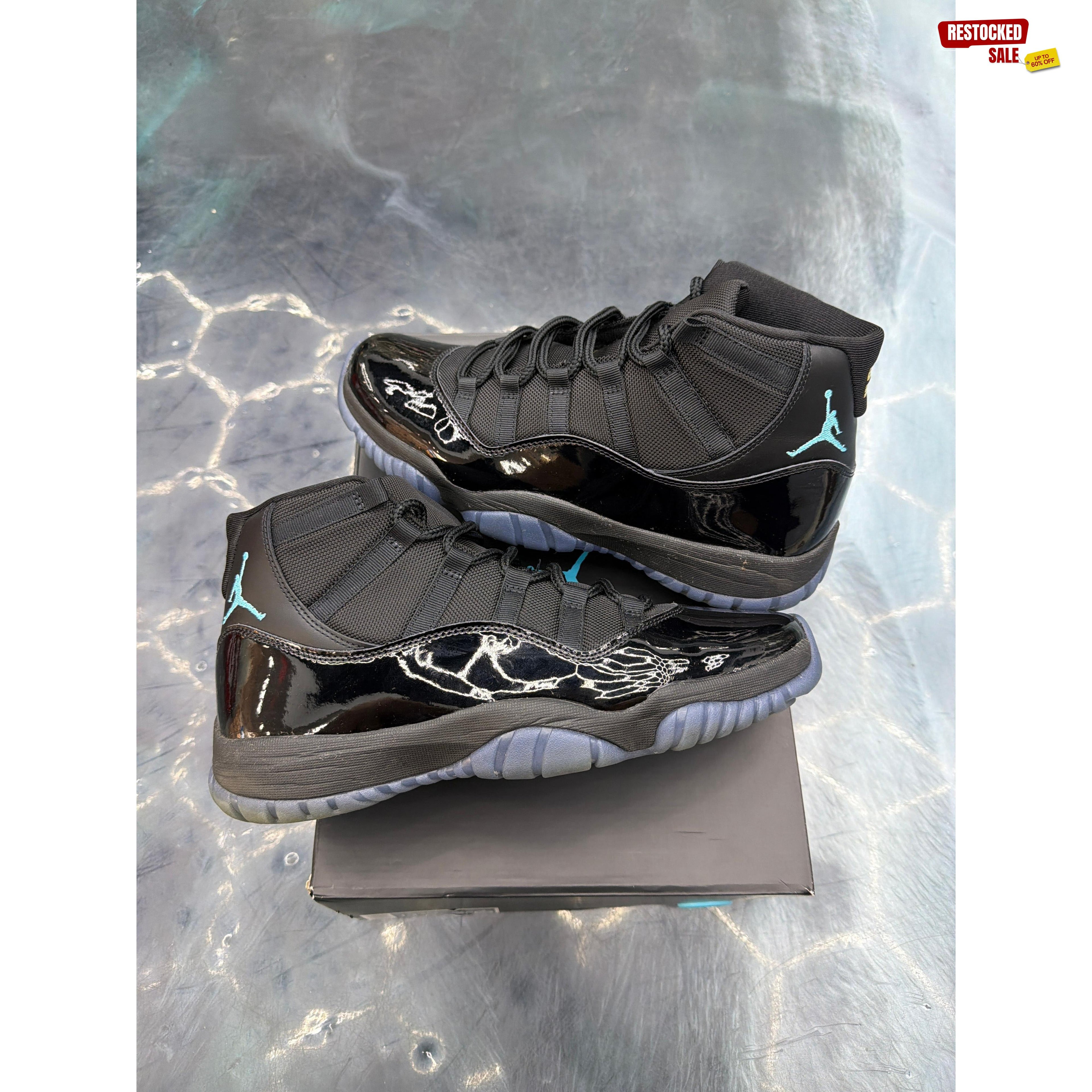 JORDAN 11 RETRO GAMMA BLUE PRE OWNED SIZE 11.5