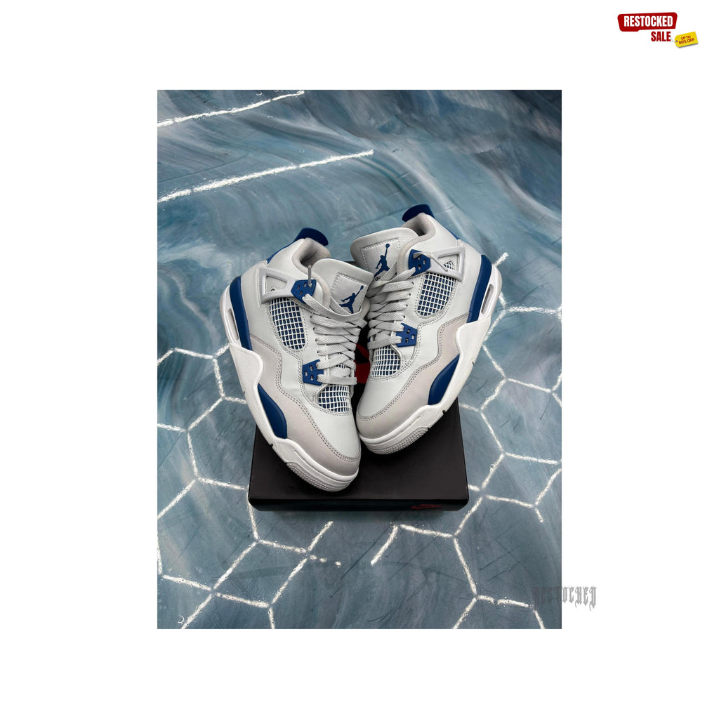 JORDAN 4 RETRO MILITARY BLUE (2024) PRE OWNED SIZE 6.5Y