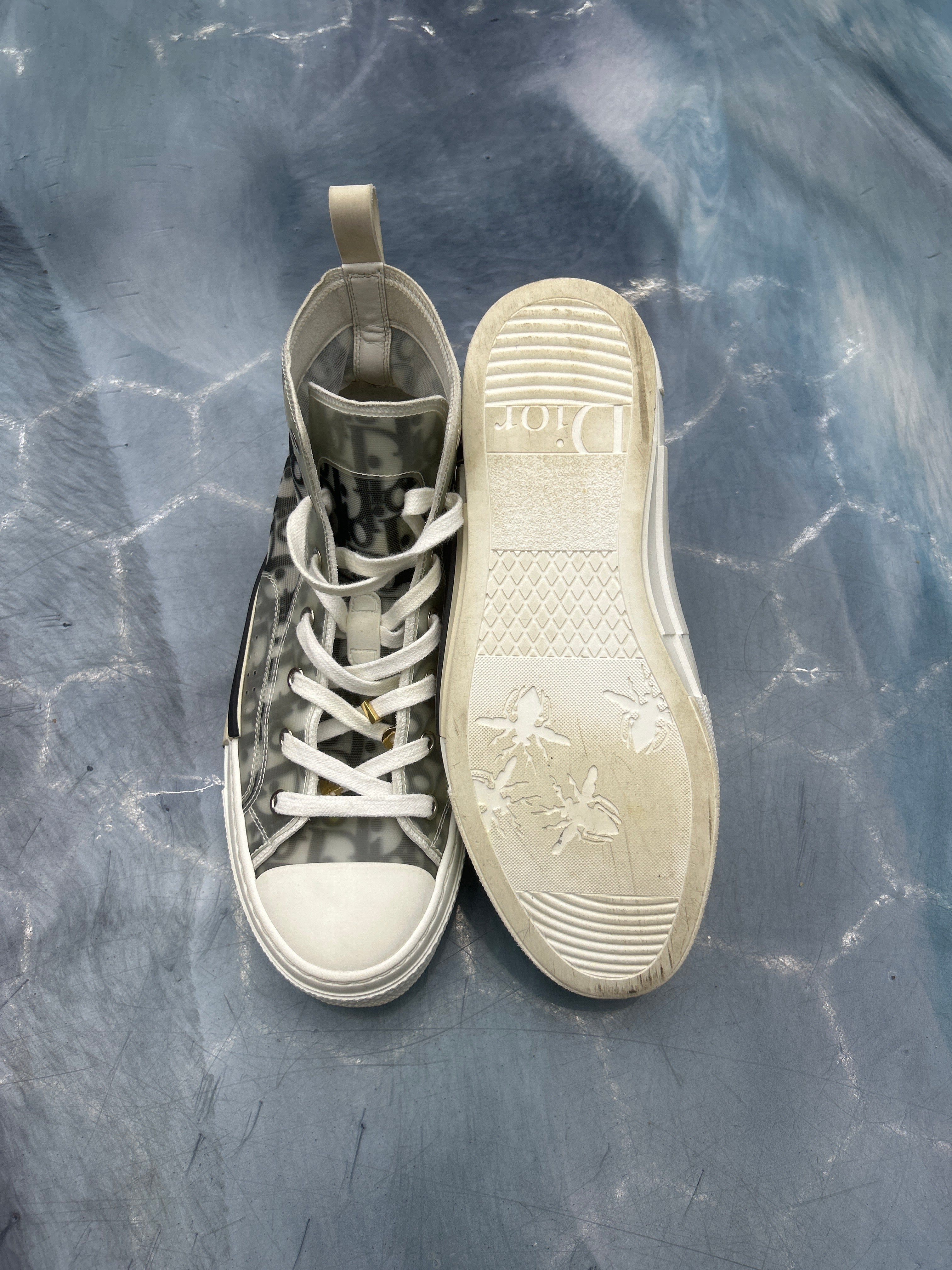 DIOR B23 HIGH TOP LOGO OBLIQUE PRE OWNED SIZE 39EU 7US