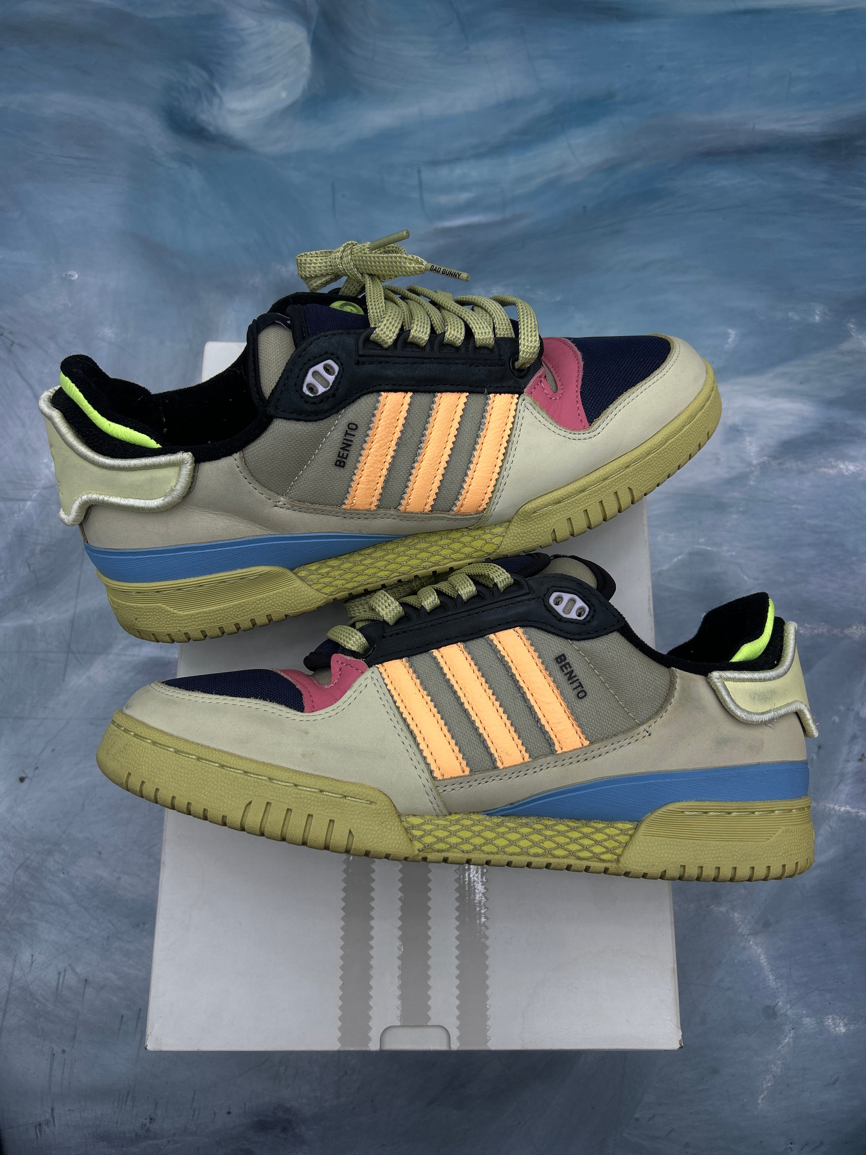 ADIDAS FORUM POWERPHASE BAD BUNNY BENITO SIZE 9 PRE OWNED