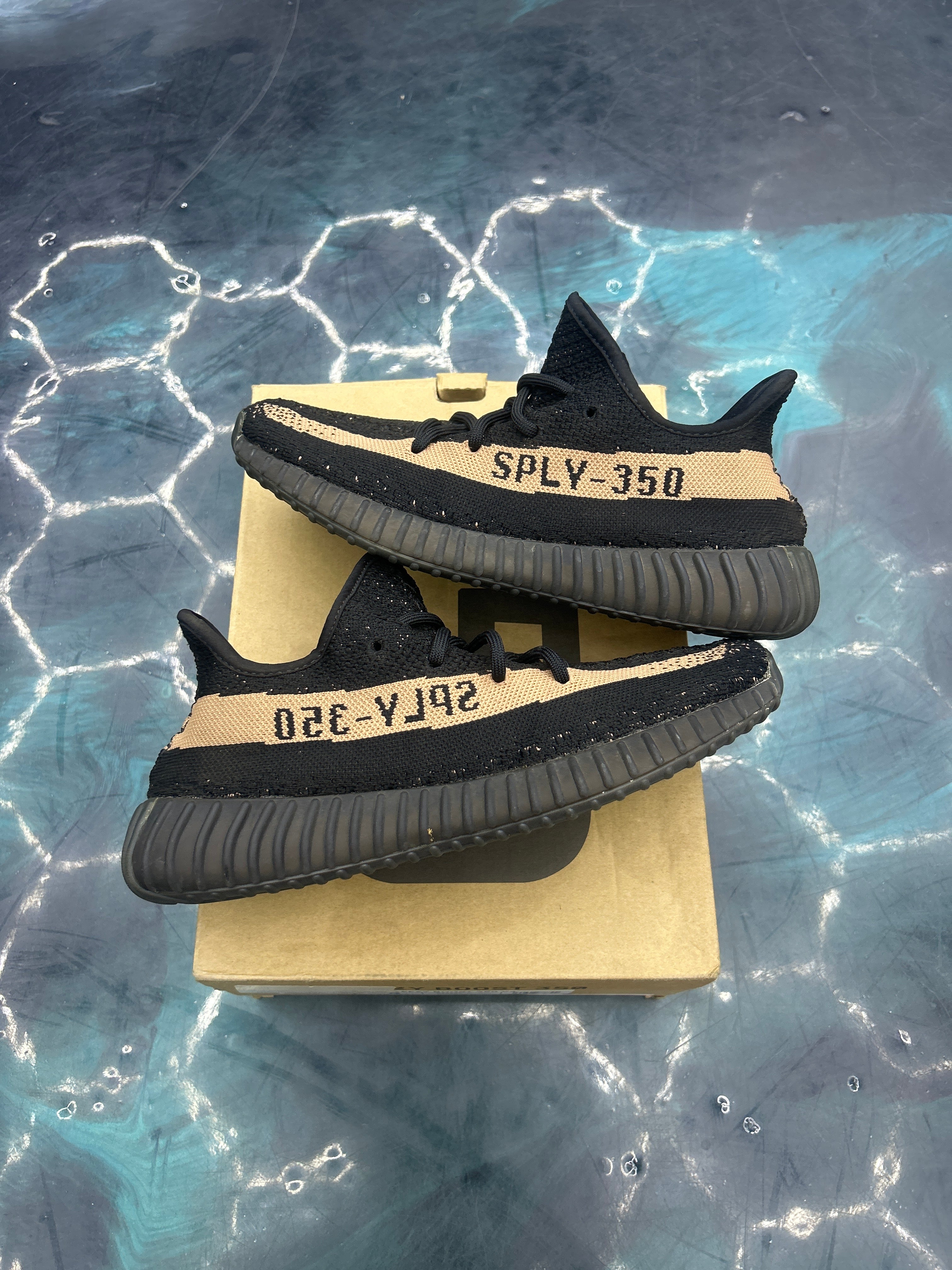 ADIDAS YEEZY BOOST 350 V2 CORE BLACK COPPER PRE OWNED SIZE 8