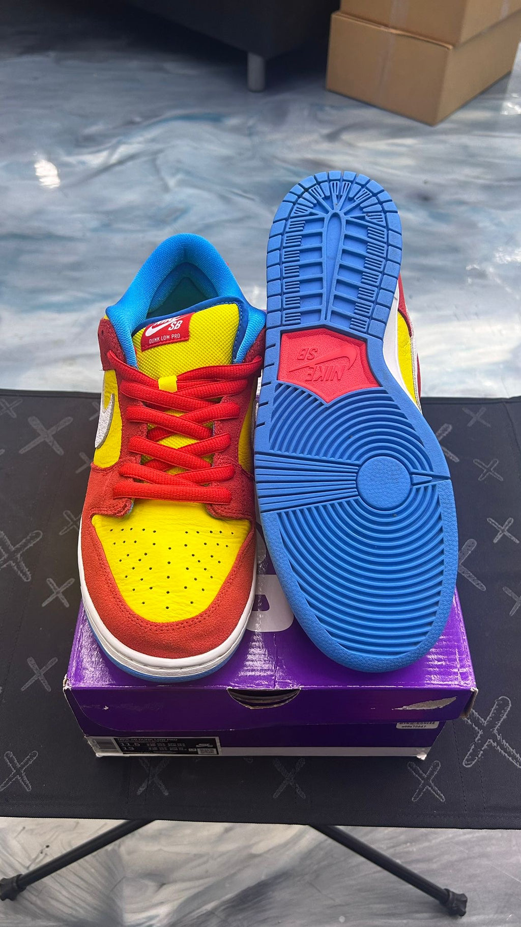 NIKE SB DUNK LOW BART SIMPSON PRE OWNED SIZE 11.5