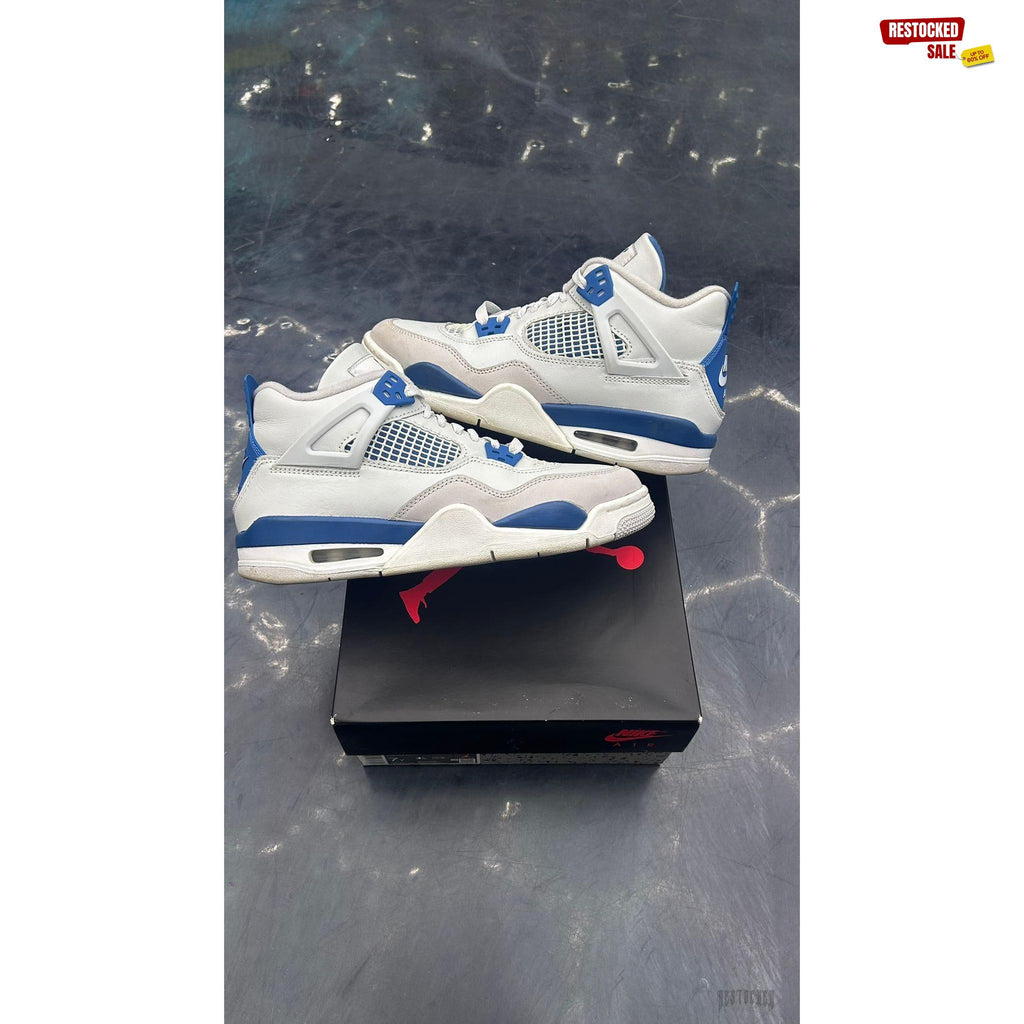 JORDAN 4 RETRO MILITARY BLUE PRE OWNED SIZE 7Y