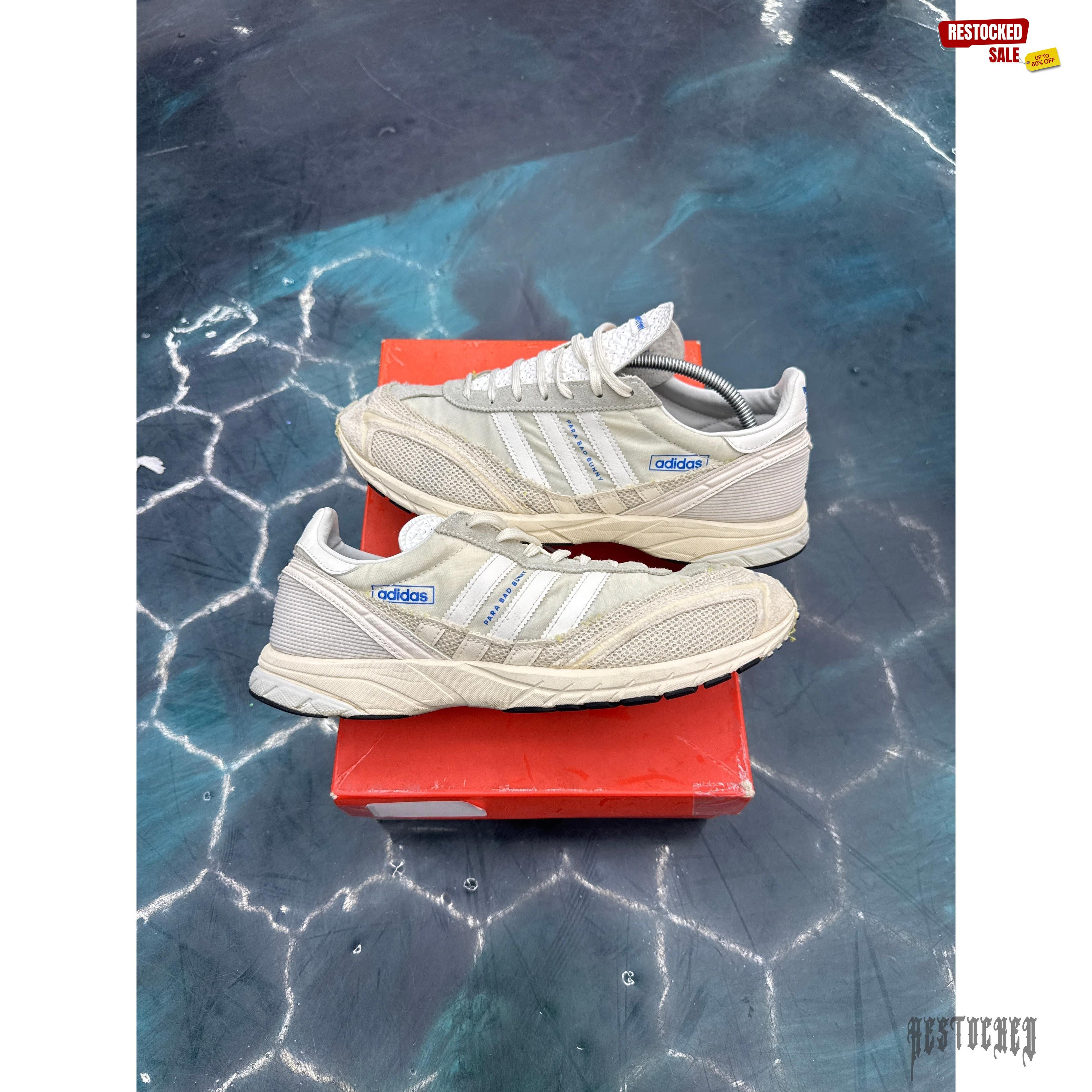 ADIDAS ADIZERO SL 72 BAD BUNNY OFF WHITE PRE OWNED SIZE 12 REP BOX
