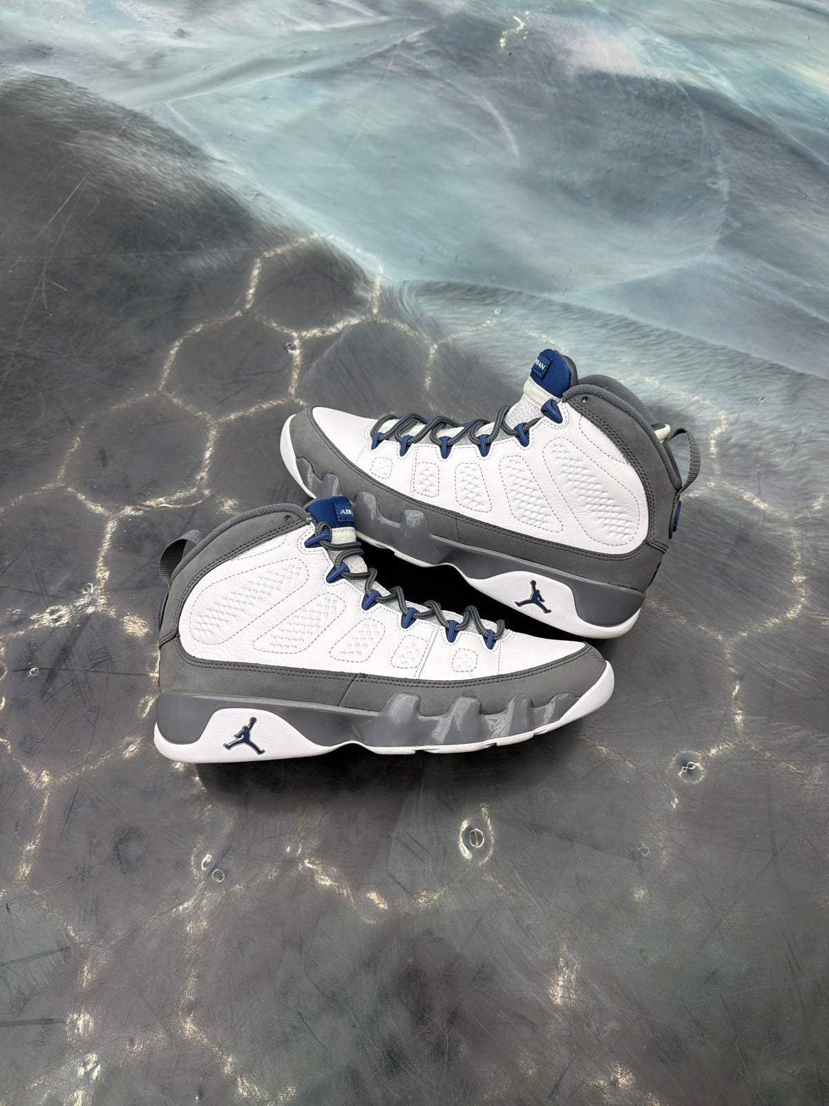 JORDAN 9 RETRO “FLINT GREY” PRE OWNED SIZE 8.5 NO BOX