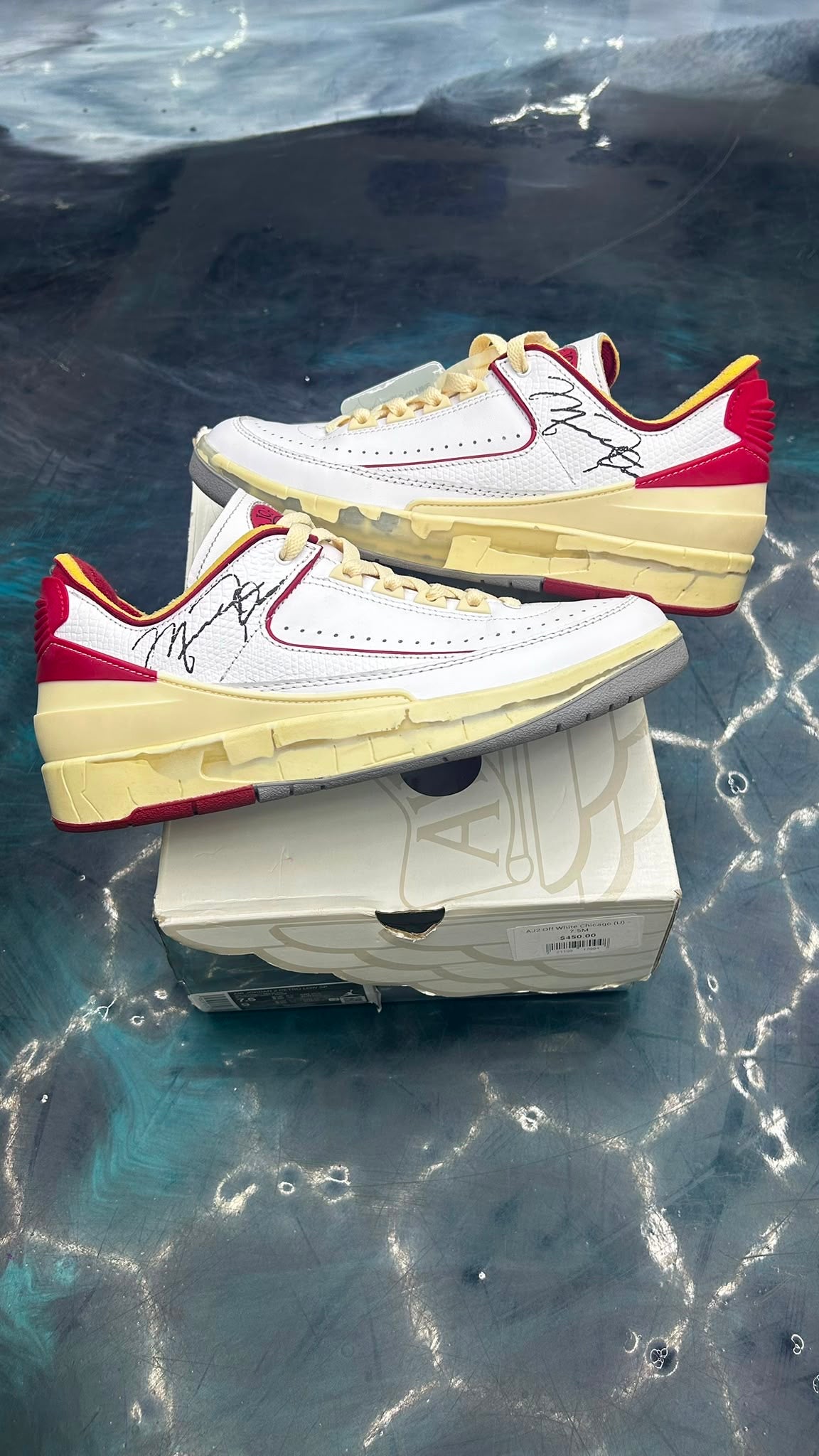JORDAN 2 RETRO LOW SP OFF WHITE PRE OWNED SIZE 7.5