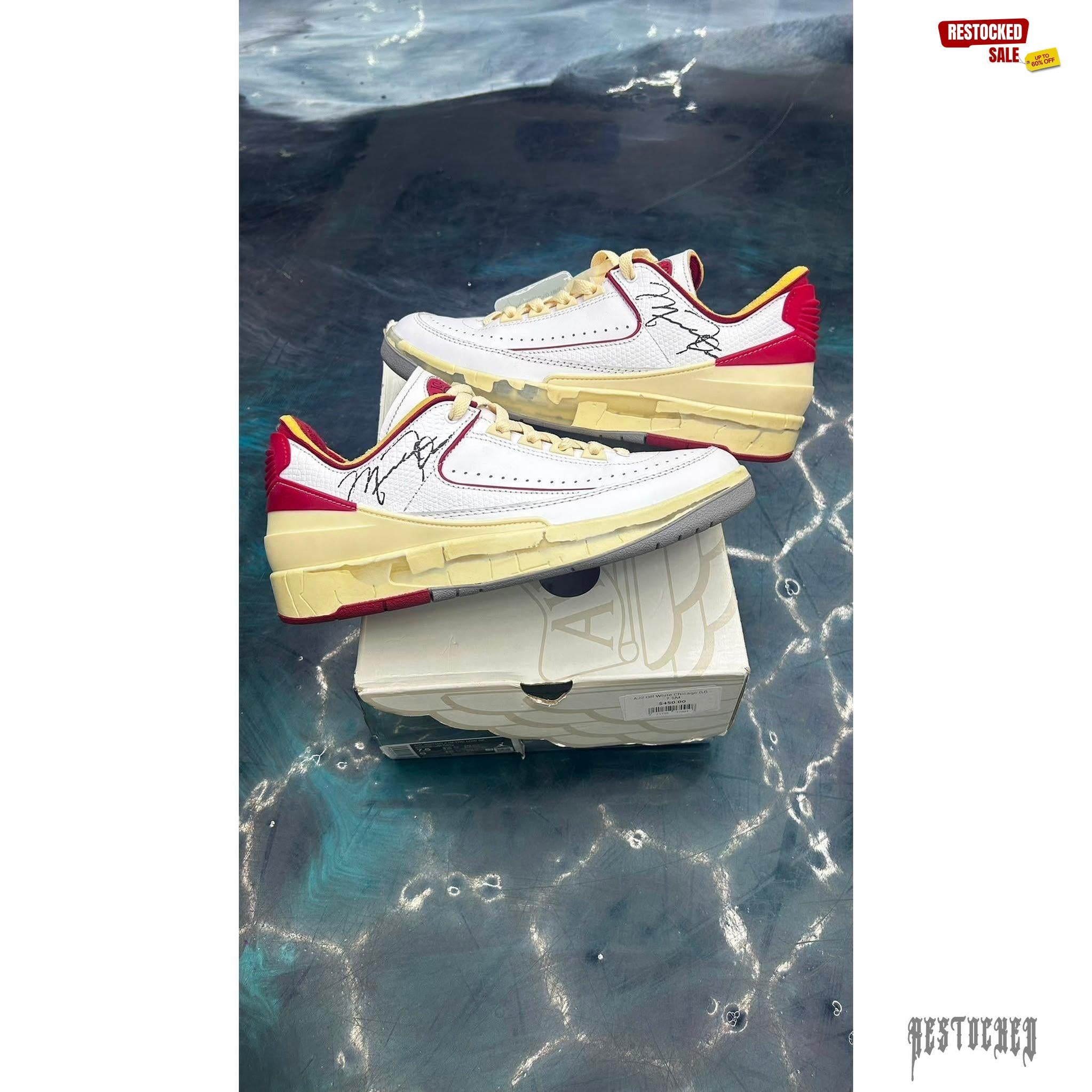JORDAN 2 RETRO LOW SP OFF WHITE PRE OWNED SIZE 7.5