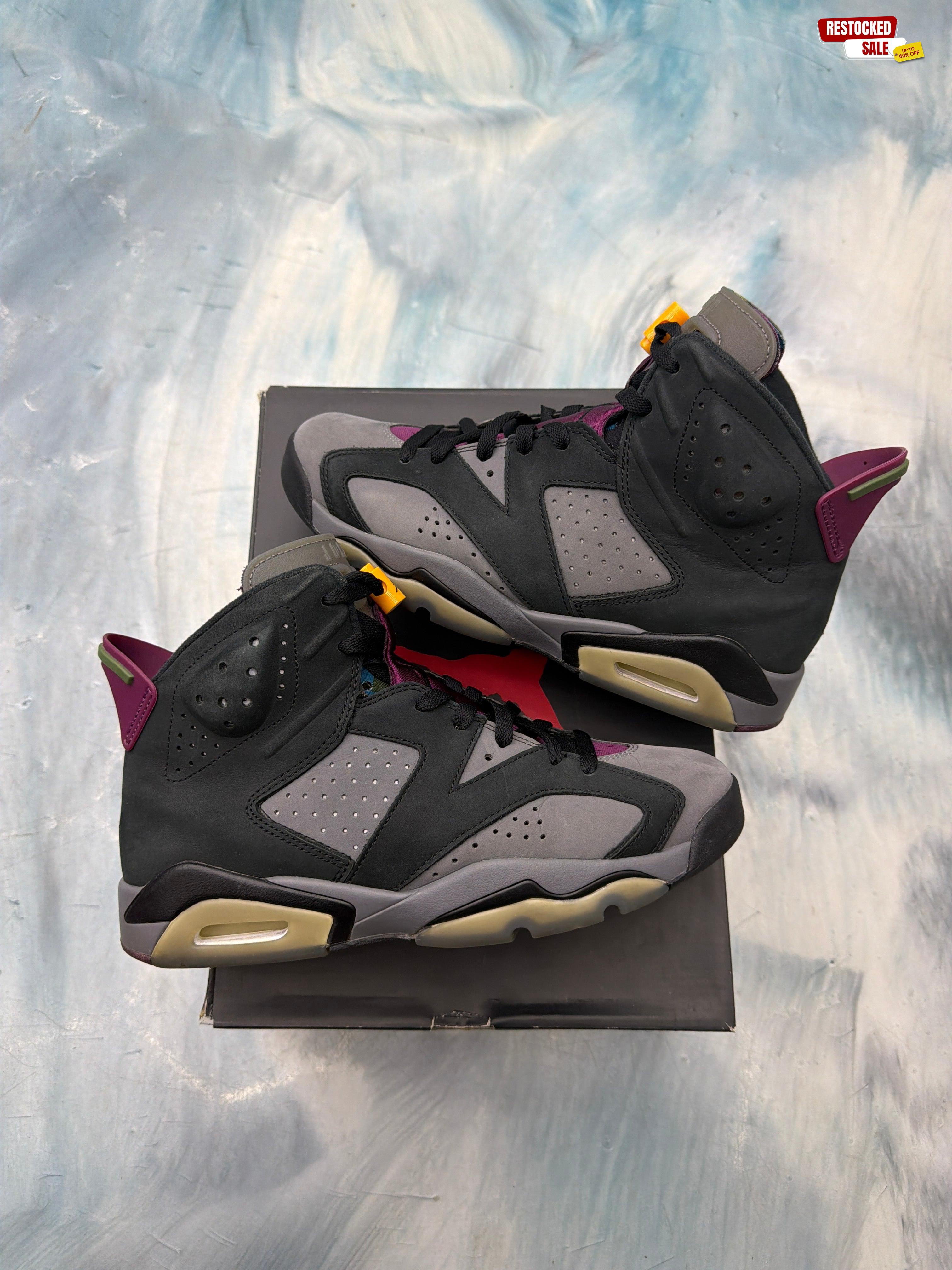 JORDAN 6 RETRO BORDEAUX PRE OWNED SIZE 8.5
