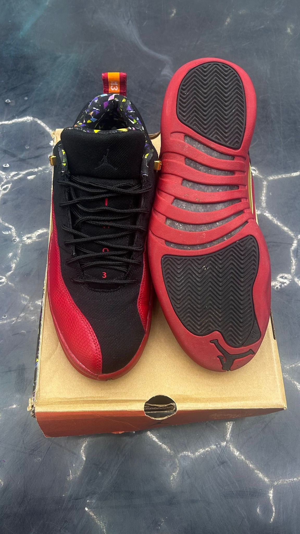JORDAN 12 LOW SE SUPER BOWL LV PRE OWNED SIZE 10.5