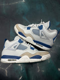 JORDAN 4 RETRO MILITARY BLUE PRE OWNED SIZE 11 NO BOX