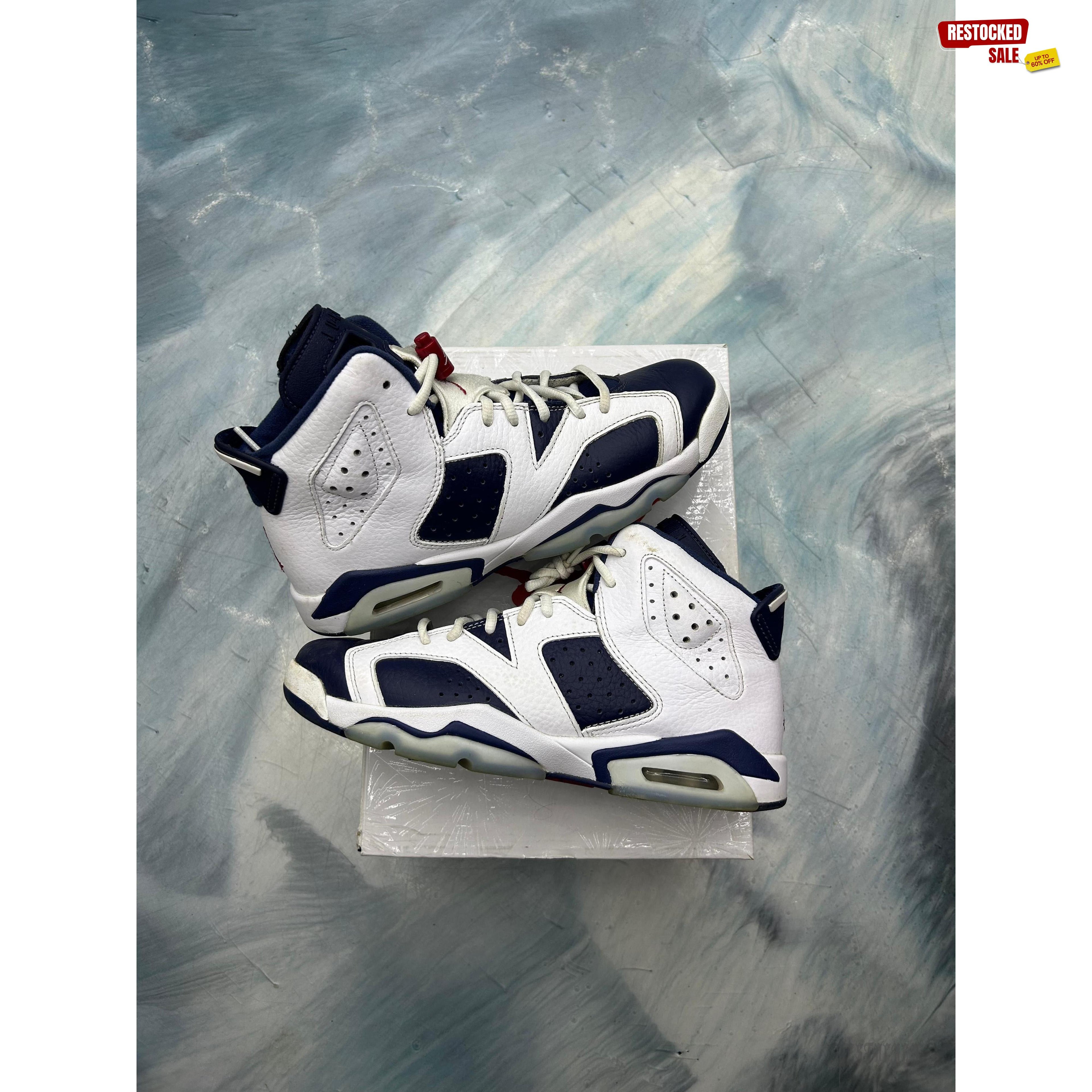 JORDAN 6 RETRO OLYMPIC PRE OWNED SIZE 7Y