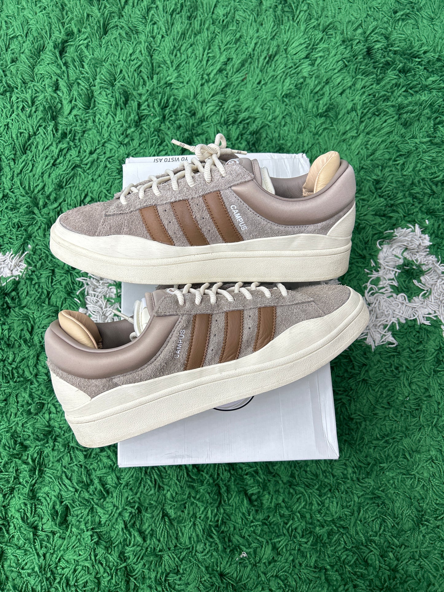 ADIDAS CAMPUS LIGHT BAD BUNNY CHALKY BROWN  PRE-OWNED SIZE 12