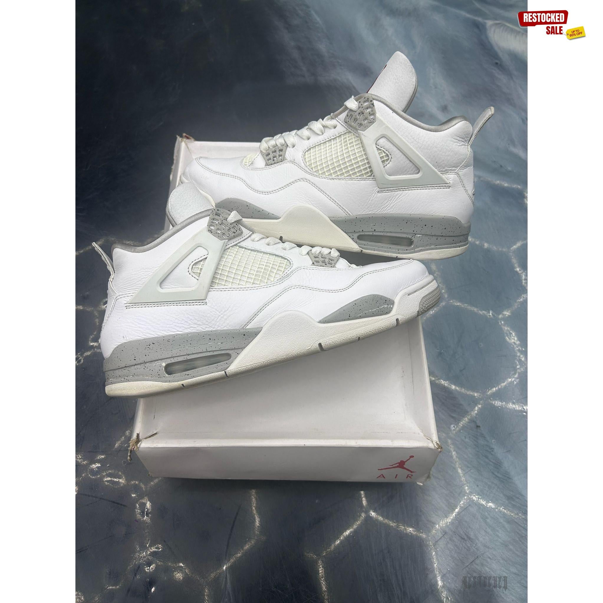 JORDAN 4 RETRO WHITE OREO PRE OWNED SIze 12