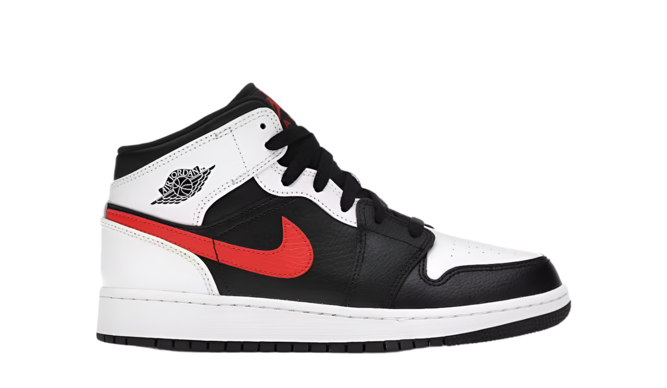 JORDAN 1 WHITE BLACK CHILE RED (GS)