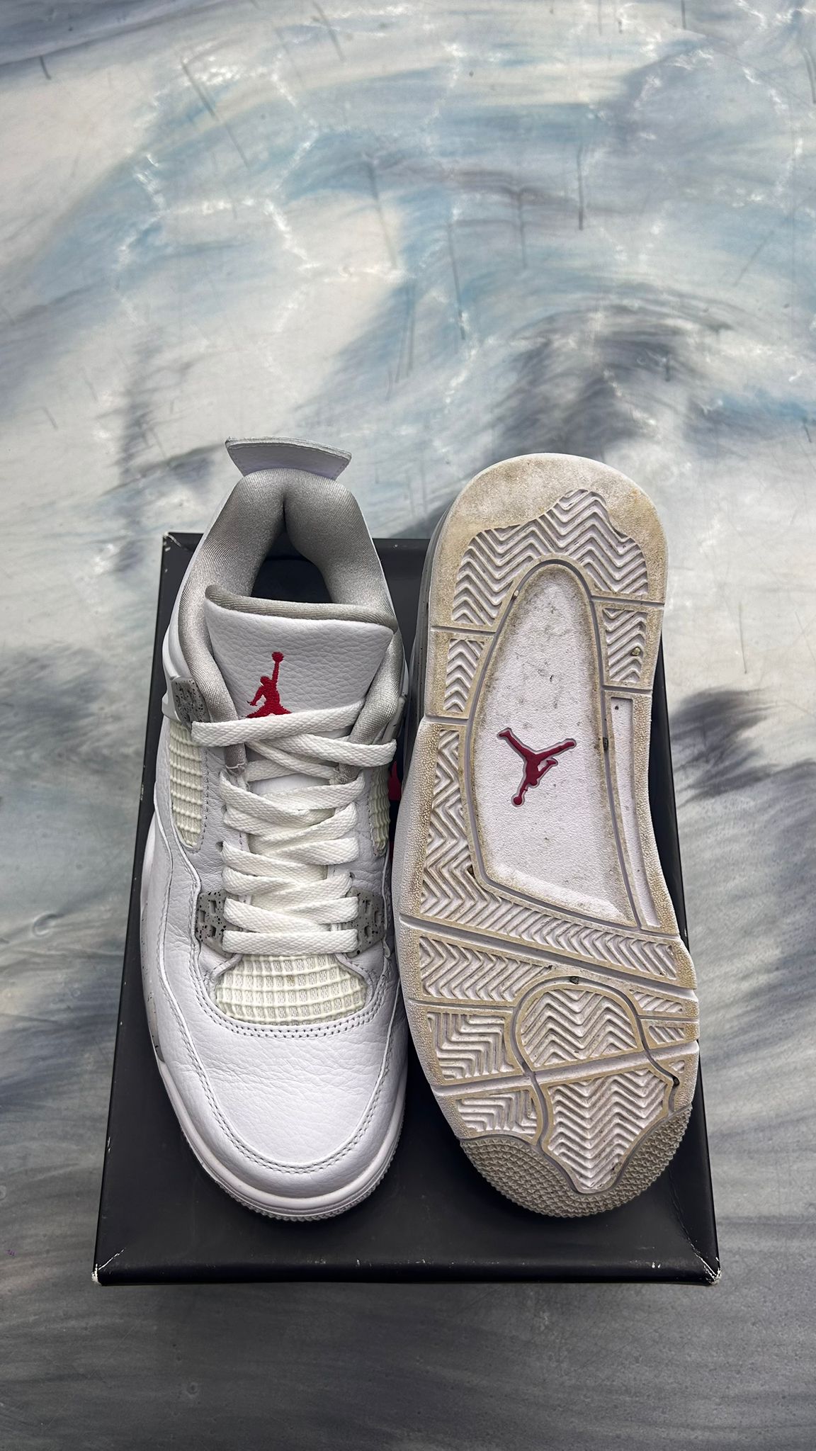 JORDAN 4 RETRO WHITE OREO PRE OWNED SIZE 7Y