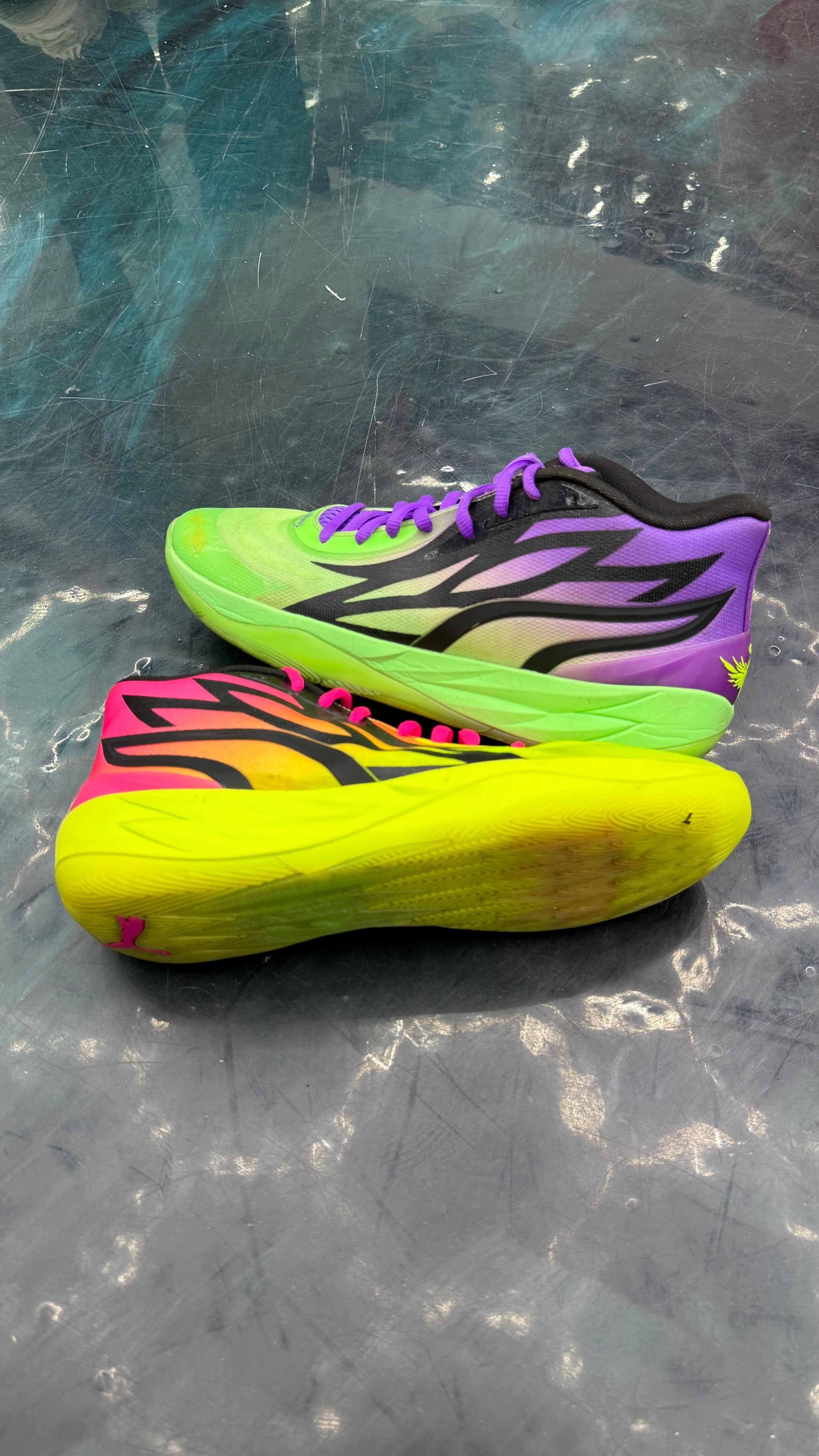 PUMA LAMELO BALL MB 02 RICK $ MORTY ADVENTURES PRE OWNED SIZE 13 NO BOX