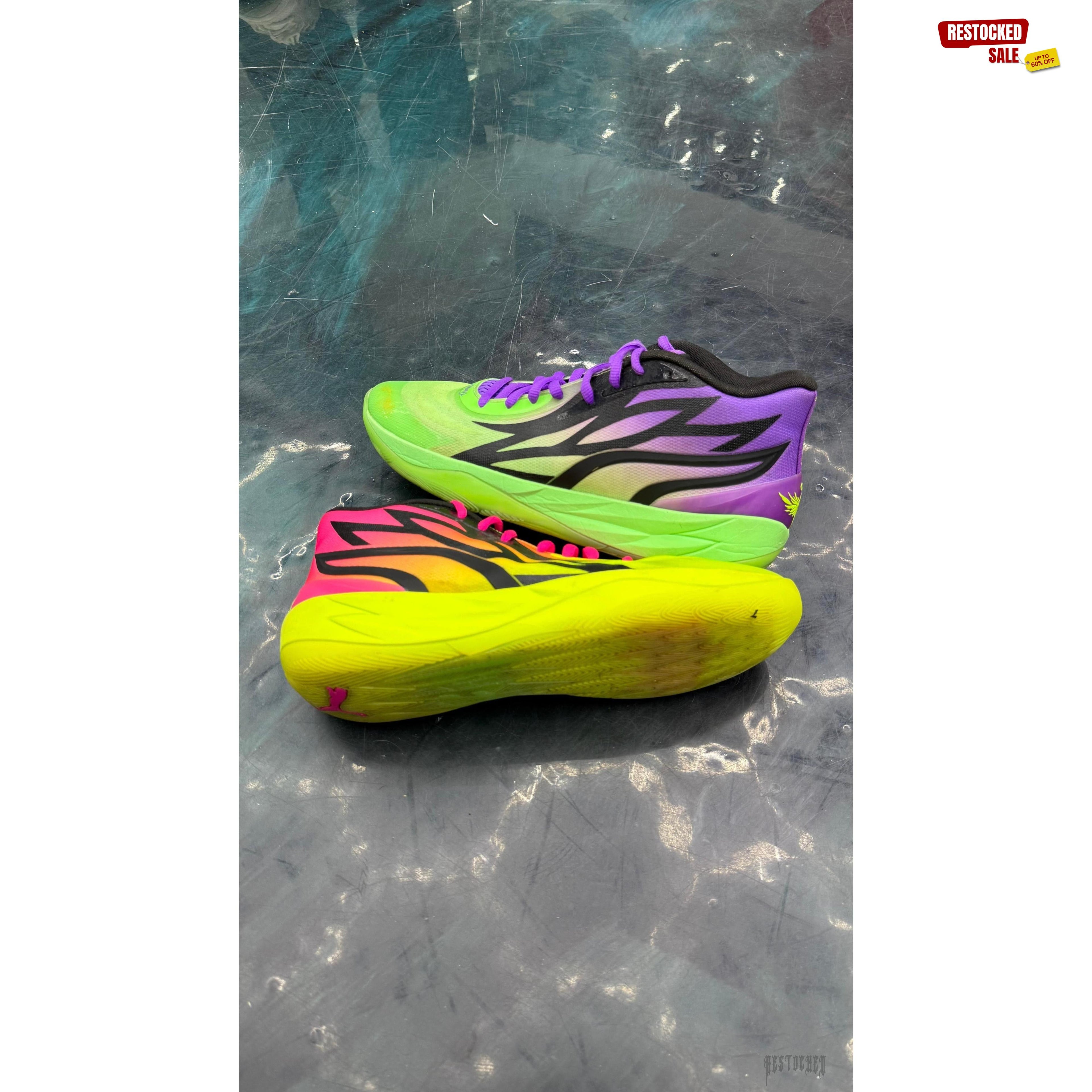 PUMA LAMELO BALL MB 02 RICK $ MORTY ADVENTURES PRE OWNED SIZE 13 NO BOX