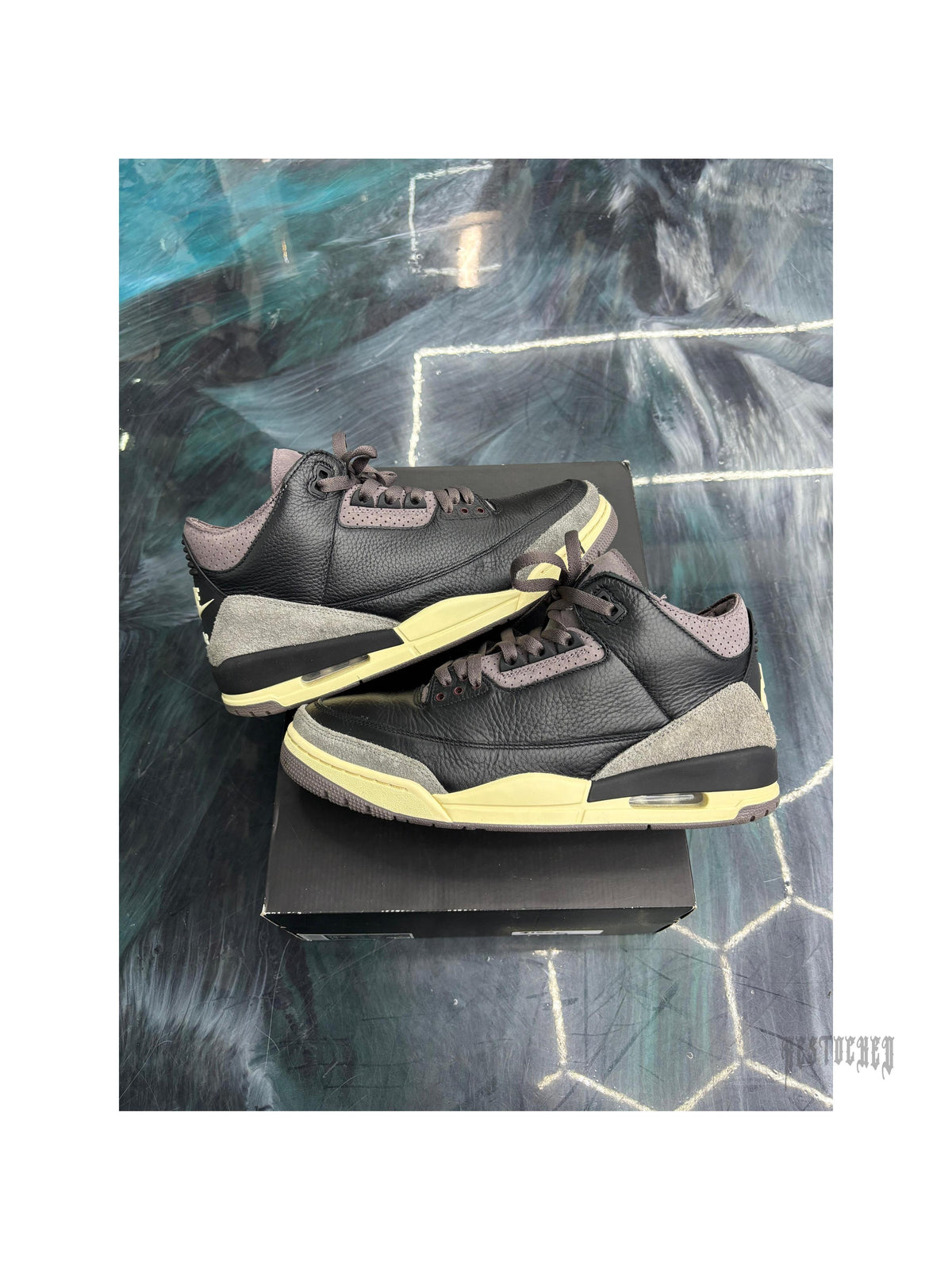 JORDAN 3 RETRO OG SP A MA MANIERE WHILE YOU WERE SLEEPING (WOMEN’S) PRE OWNED SIZE 12.5W