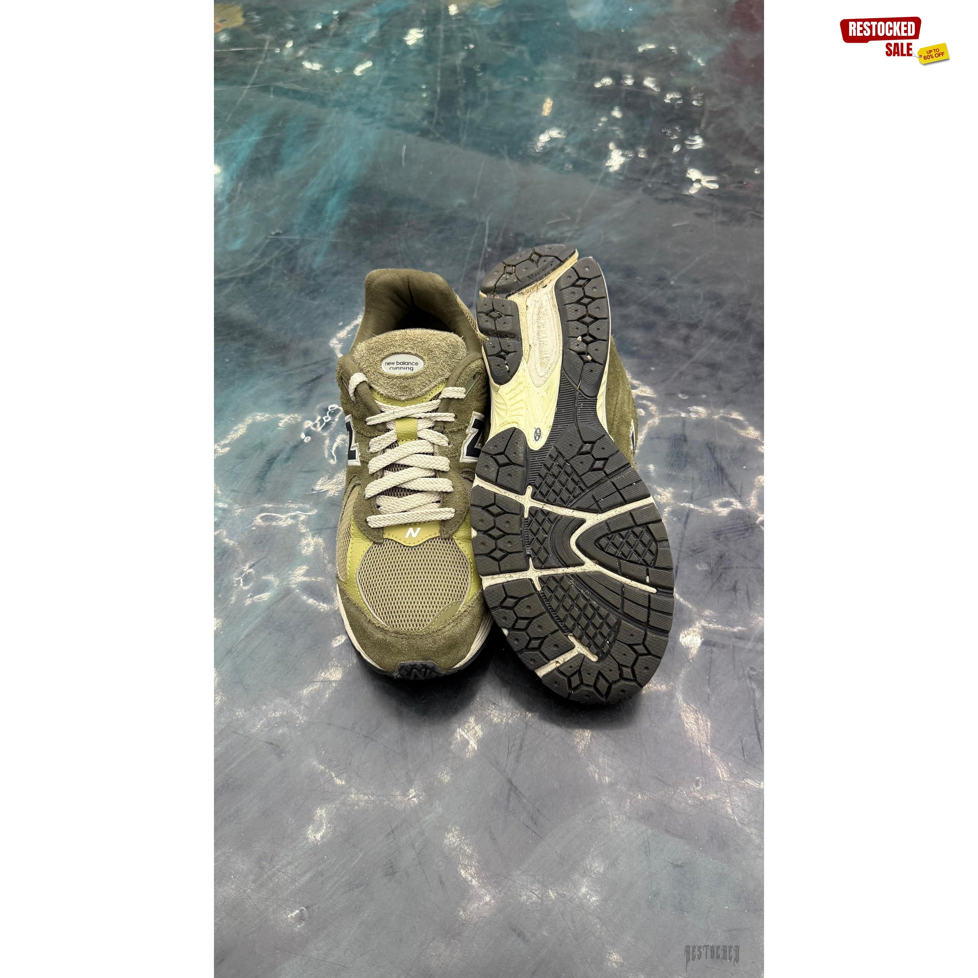 NEW BALANCE 2002R ZALANDO EXCLUSIVE OLIVE PRE OWNED SIZE 10 NO BOX