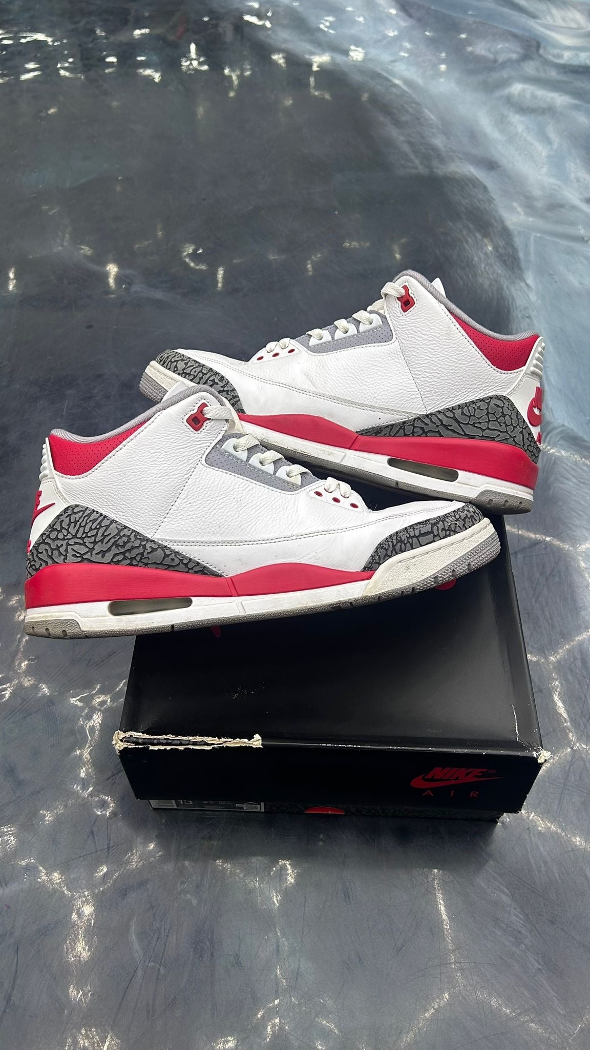 JORDAN 3 RETRO FIRE RED PRE OWNED SIZE 13