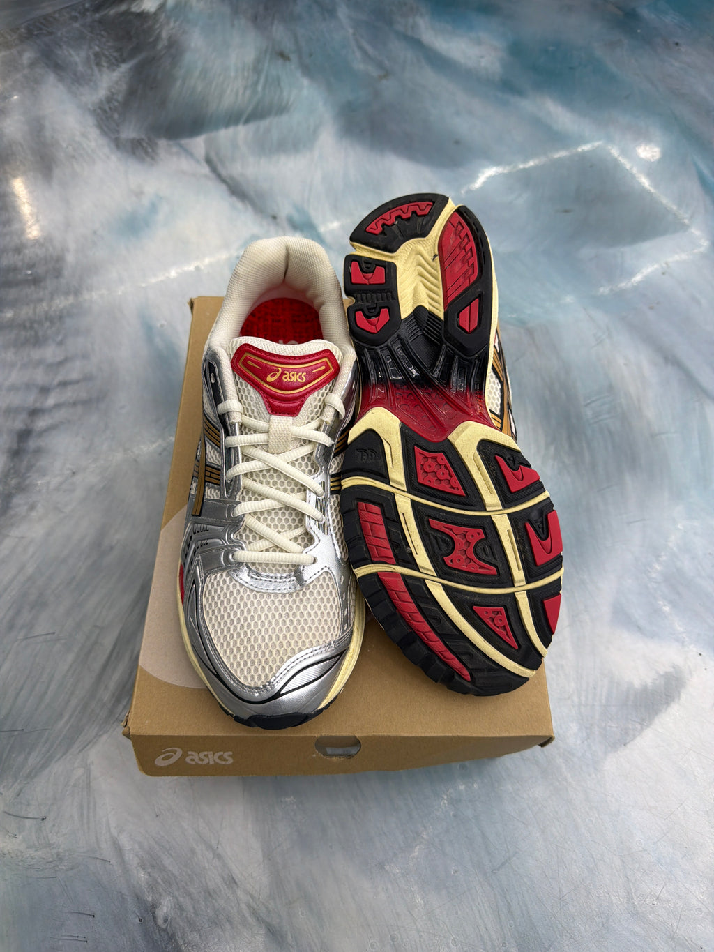 ASICS GEL KAYANO 14 SNEAKER POLITICS JUST SAY NO PRE OWNED SIZE 10.5