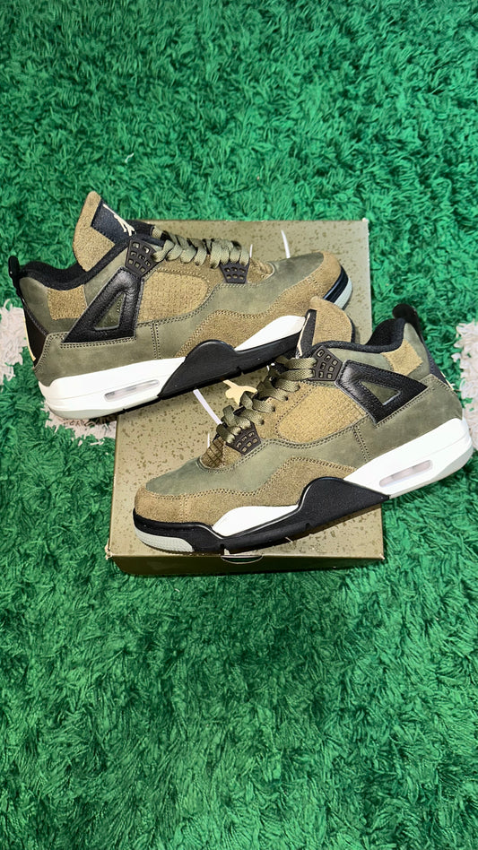 JORDAN 4 RETRO SE CRAFT MEDIUM OLIVE PRE-OWNED SIZE 11