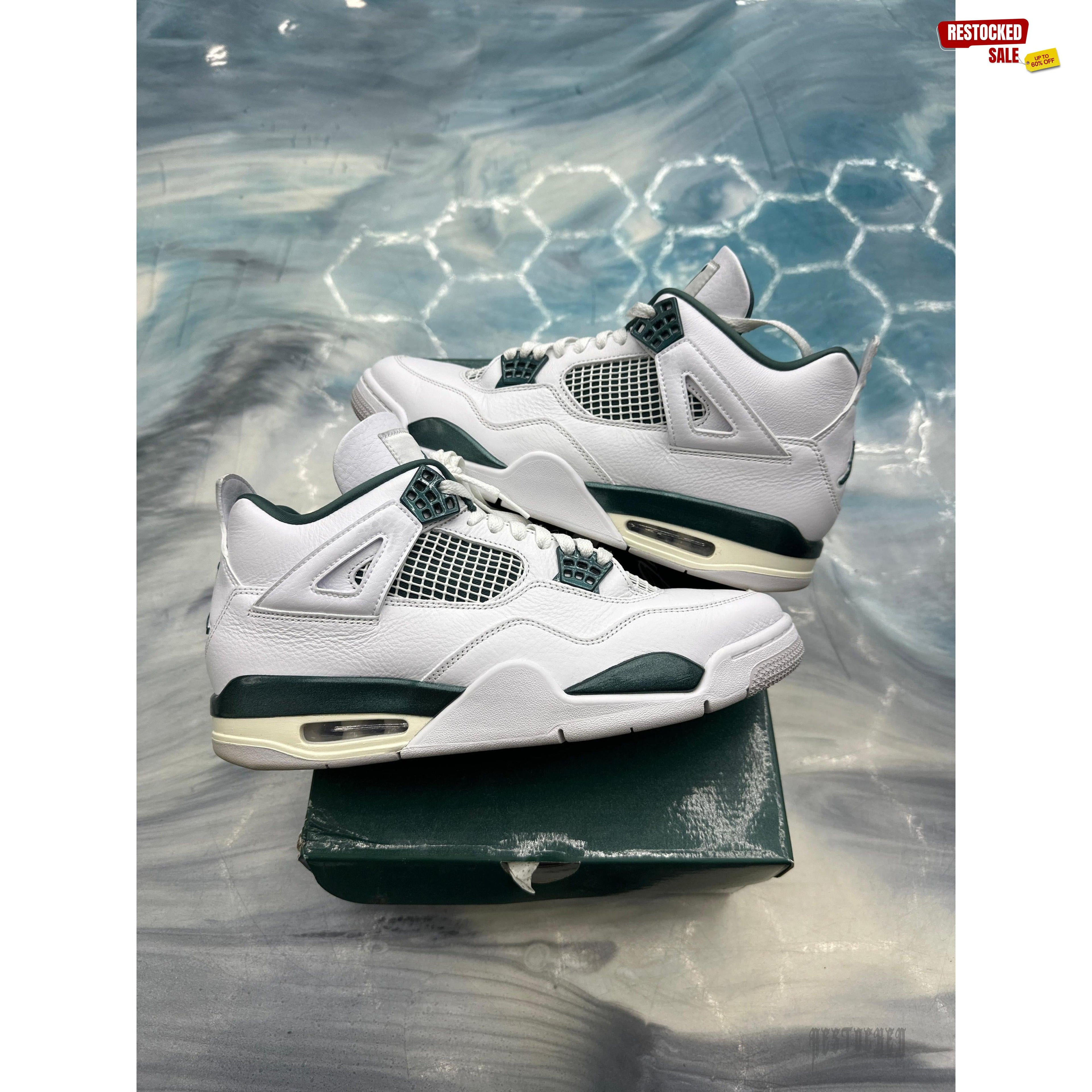JORDAN 4 RETRO OXIDIZED GREEN PRE OWNED SIZE 10