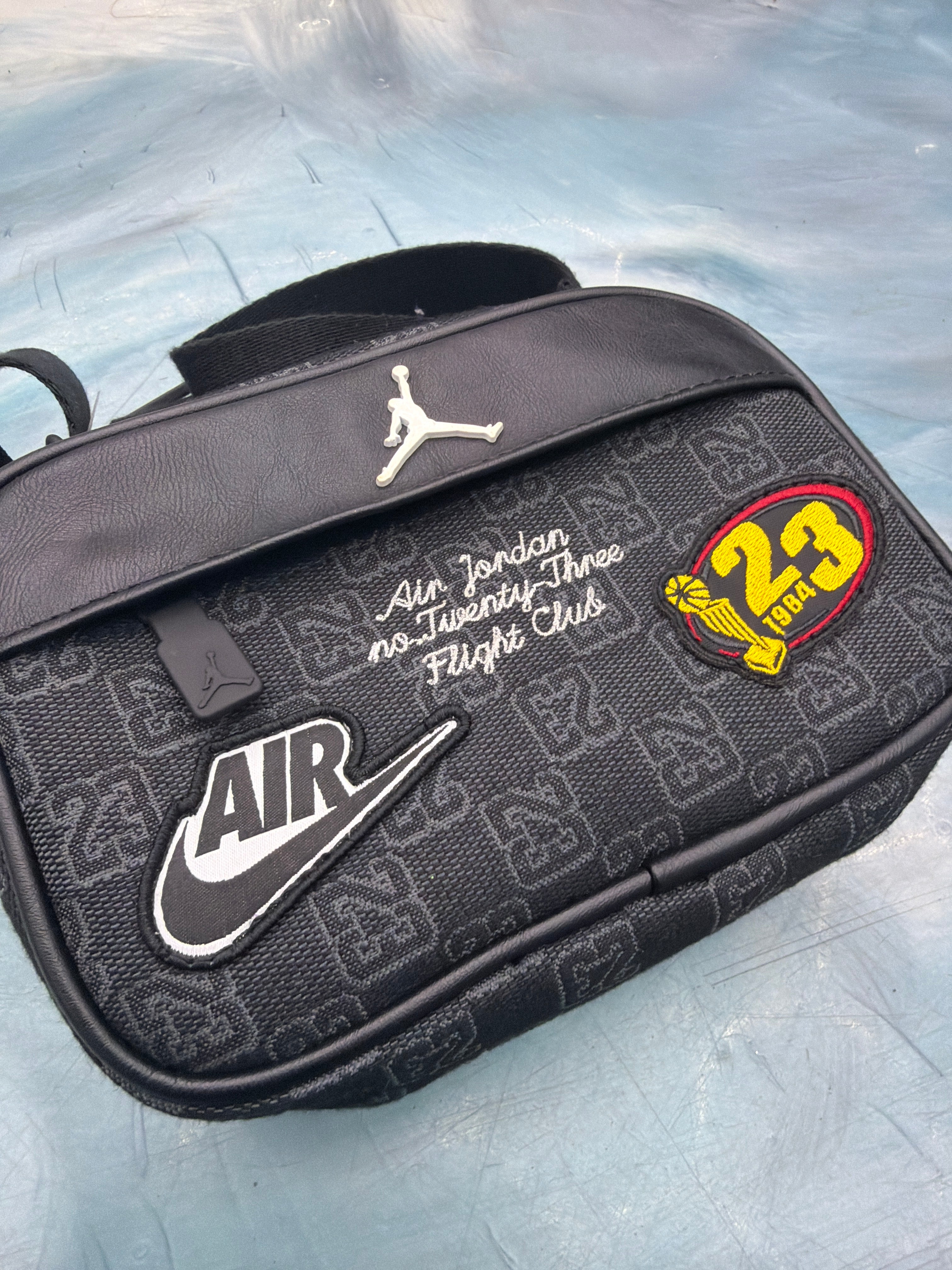 NIKE JORDAN CROSSBODY BAG BLACK MONOGRAM