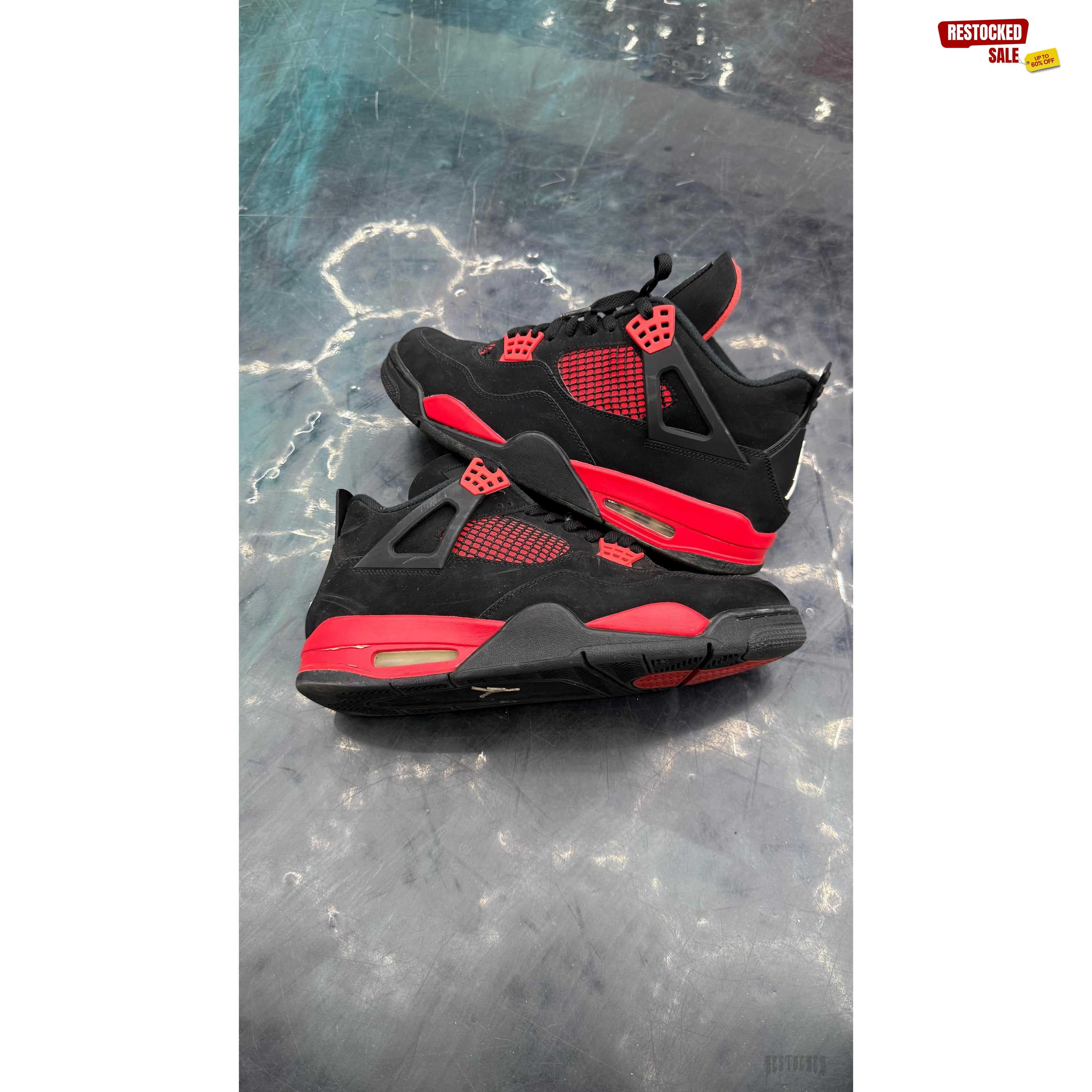 JORDAN 4 RETRO RED THUNDER PRE OWNED SIZE 11 NO BOX