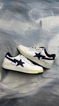 A BATHING APE BAPE STA JJJJOUND WHITE NAVY PRE OWNED SIZE 8.5 NO BOX