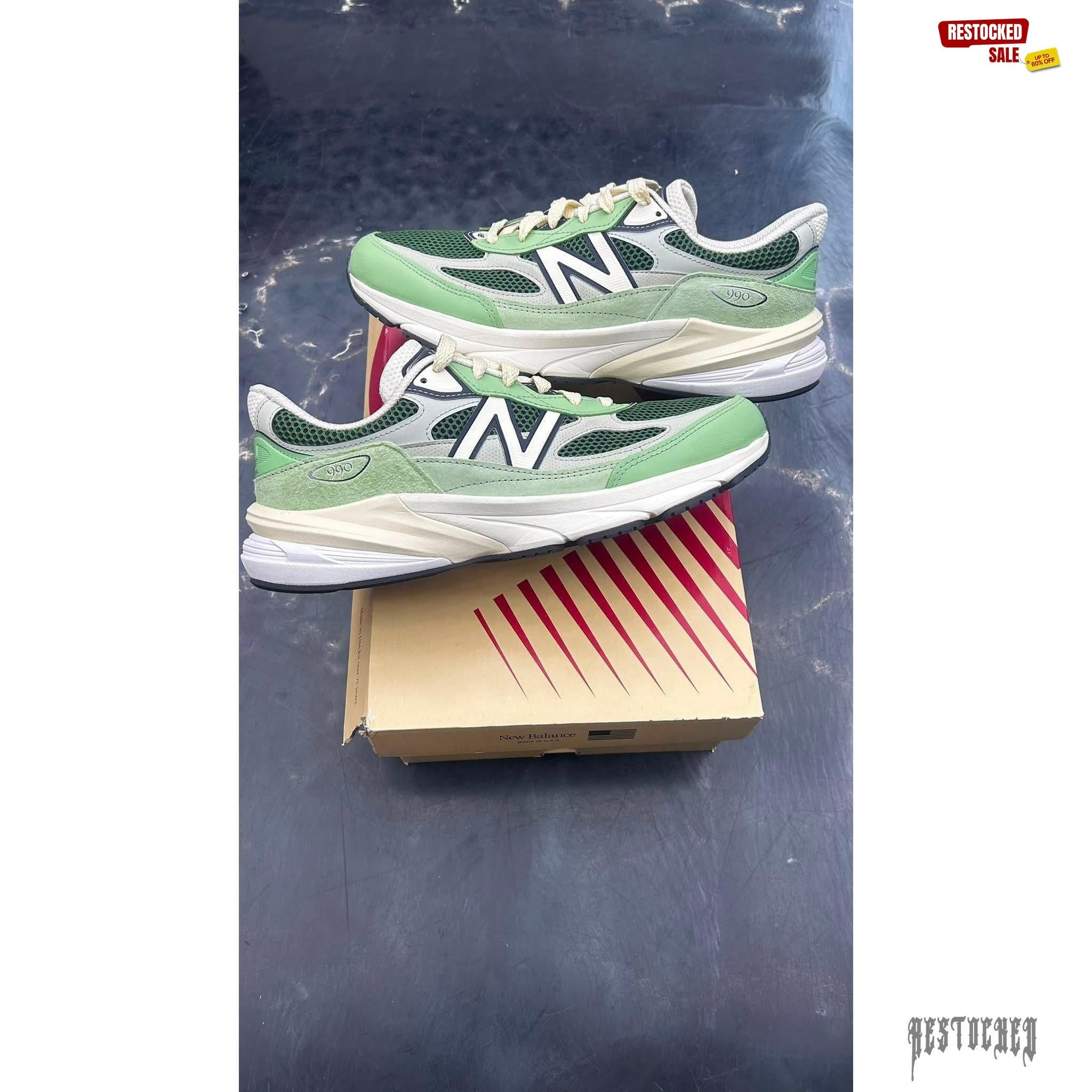 NEW BALANCE 990v6 MIUSA AVOCADO NATURAL MINT PRE OWNED SIZE 10.5