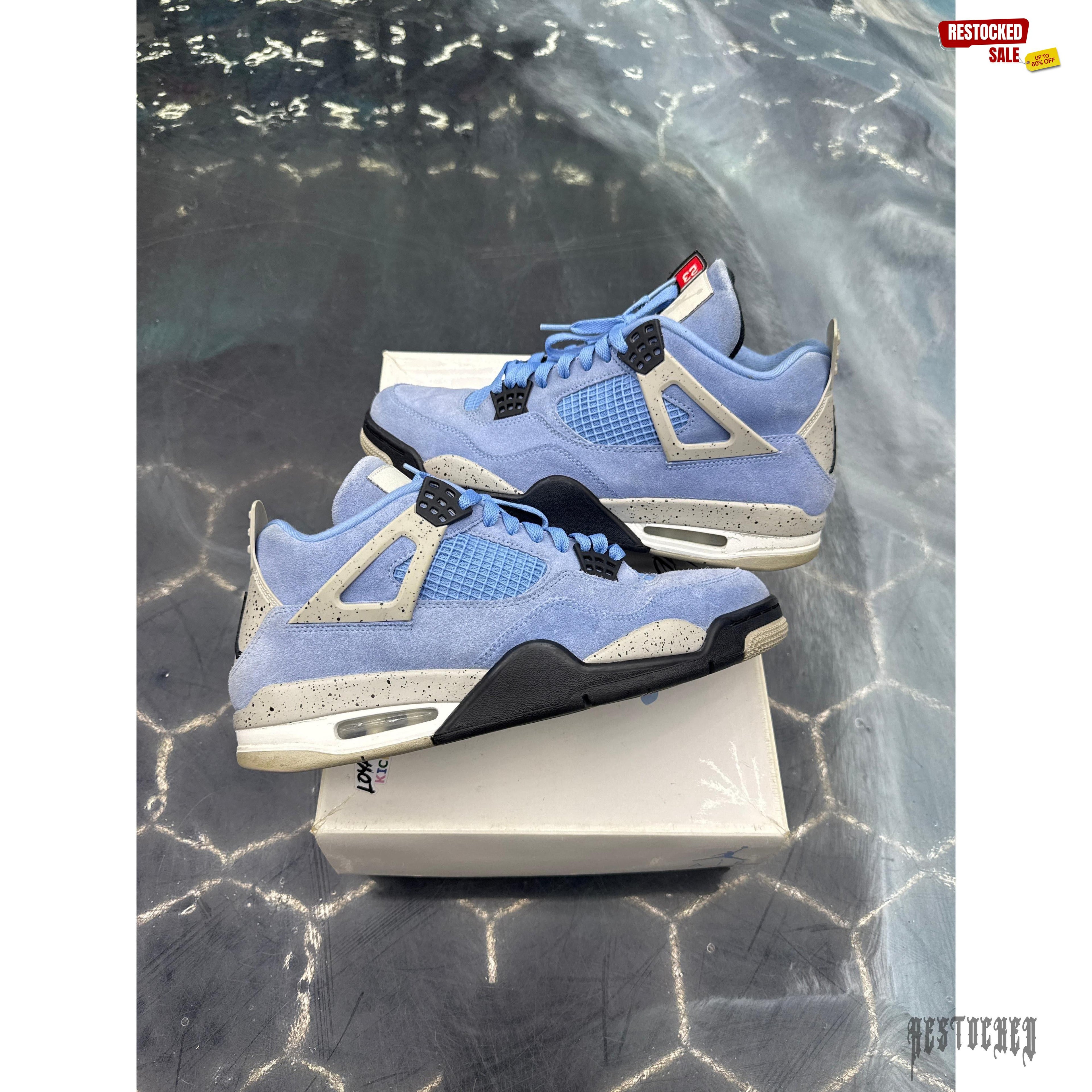 JORDAN 4 RETRO UNIVERSITY BLUE PRE OWNED SIZE 11