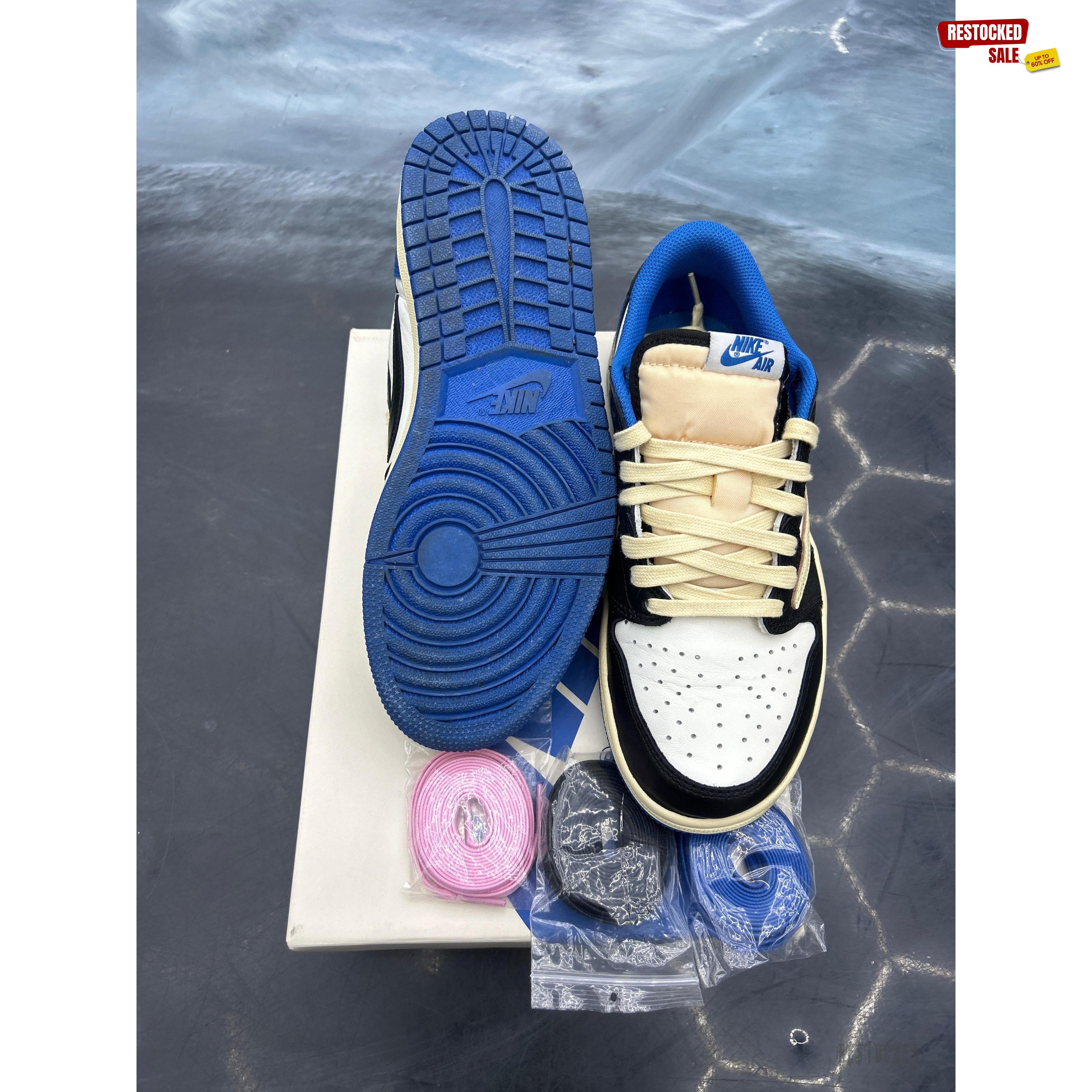 JORDAN 1 RETRO LOW OG SP FRAGMENT X TRAVIS SCOTT PRE OWNED SIZE 7