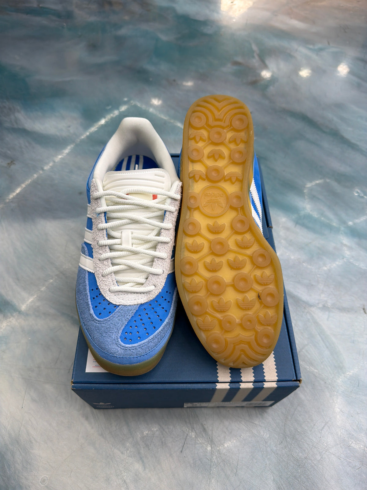 ADIDAS GAZELLE INDOOR BAD BUNNY SAN JUAN PRE OWNED SIZE 9.5