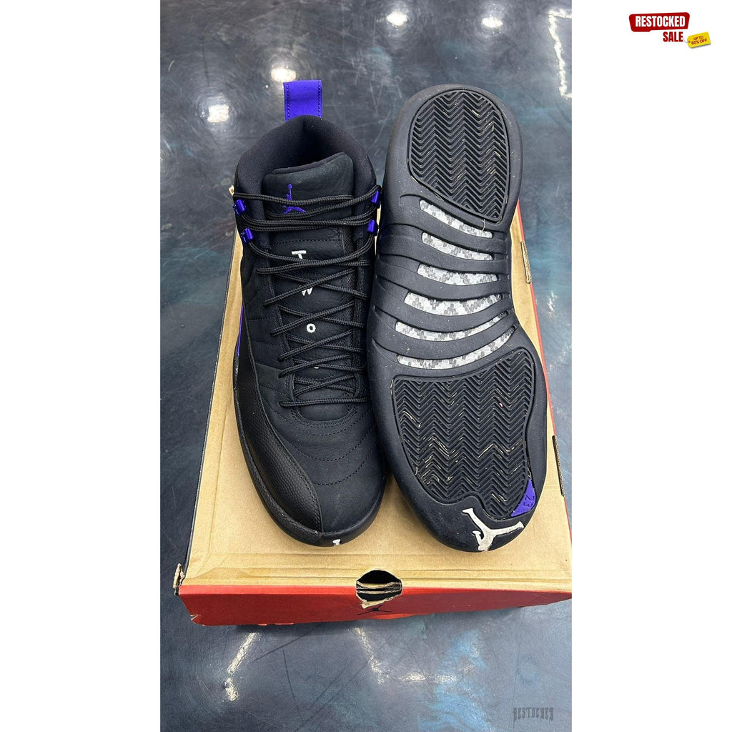 JORDAN 12 RETRO BLACK DARK CONCORD PRE OWNED SIZE 13