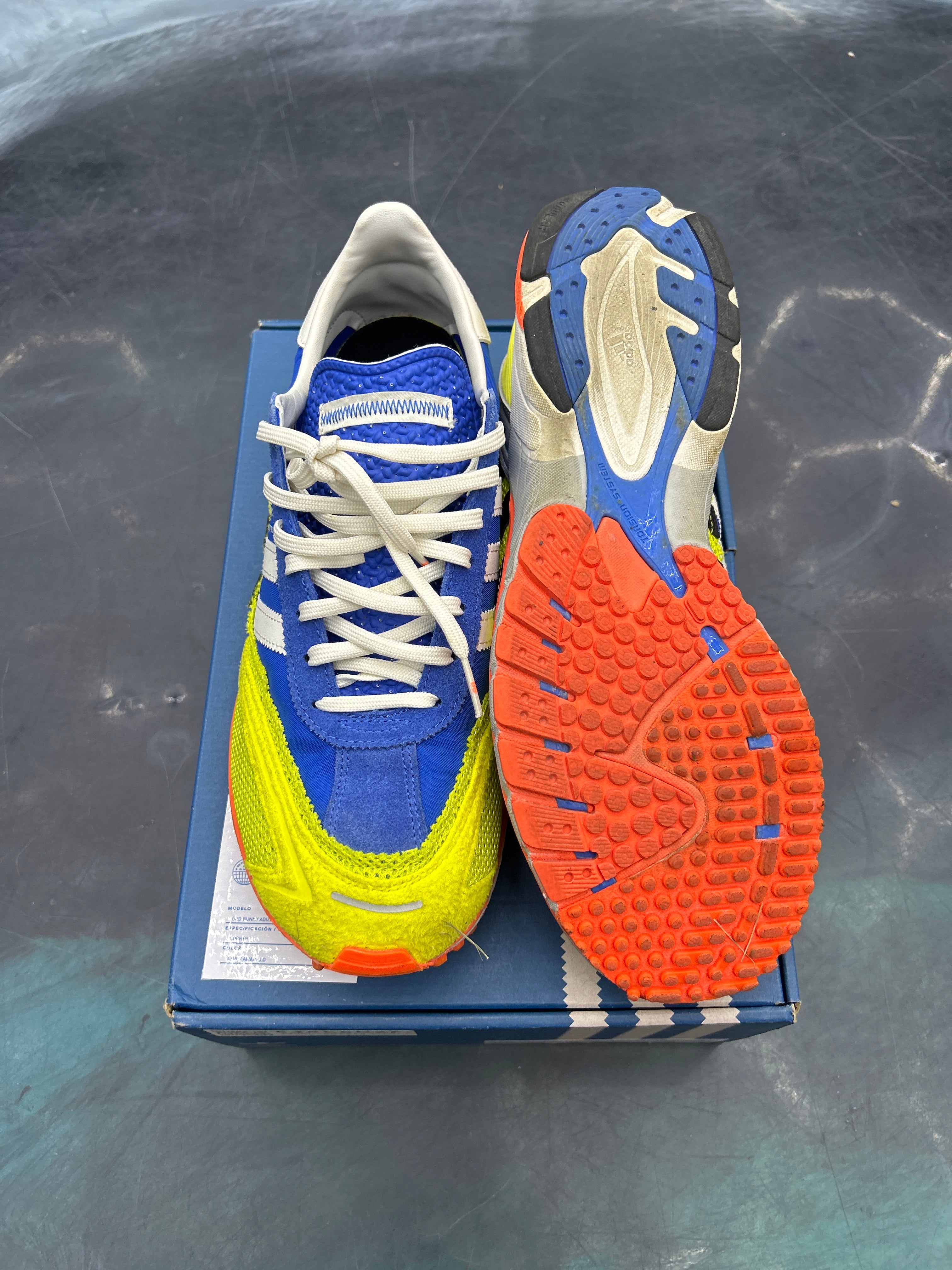 ADIDAS ADIZERO SL 72 BAD BUNNY BLUE PRE OWNED SIZE 10.5