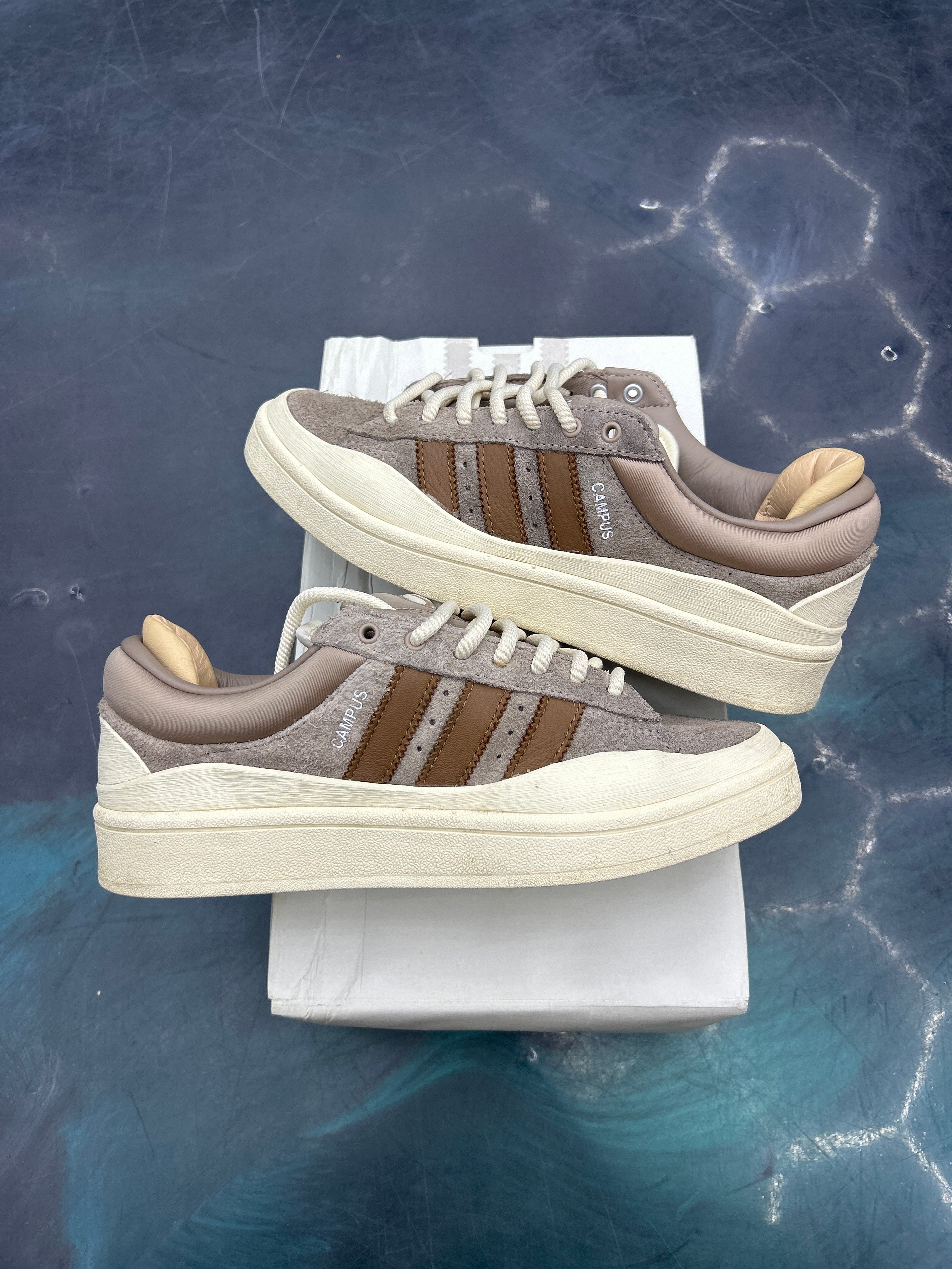 ADIDAS CAMPUS BAD BUNNY CHALKY BROWN PRE OWNED SIZE 6