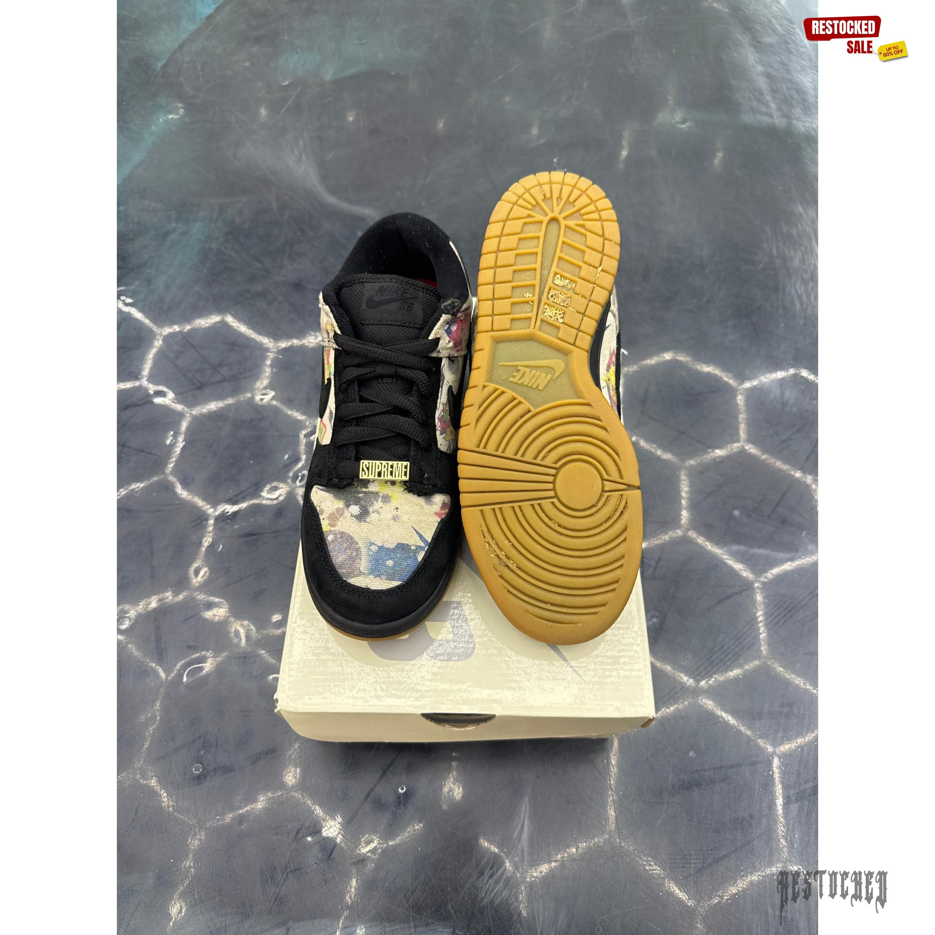 NIKE SB DUNK LOW SUPREME RAMMELLZEE PRE OWNED SIZE 6