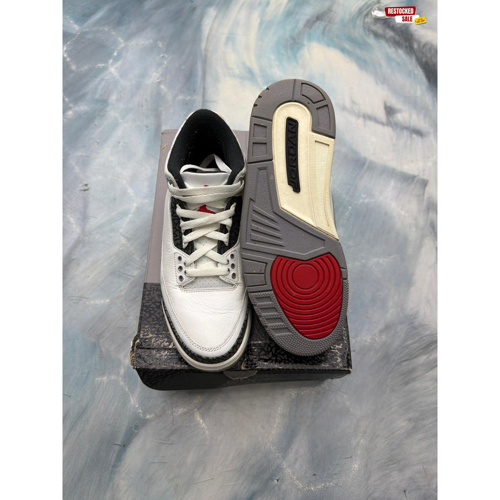 JORDAN 3 RETRO CEMENT GREY PRE OWNED SIZE 8