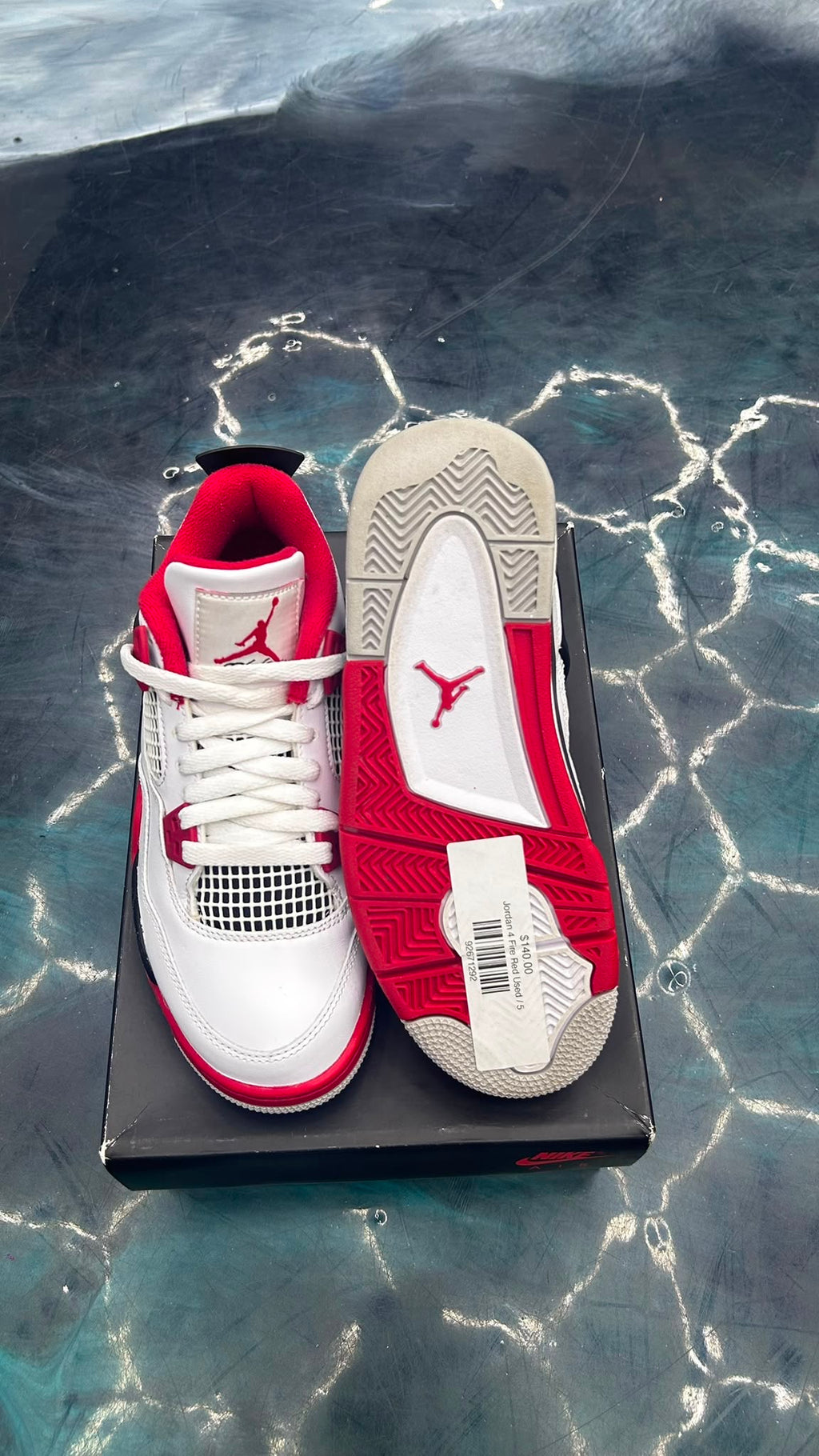 JORDAN 4 RETRO FIRE RED (2020) GS PRE OWNED SIZE 5Y